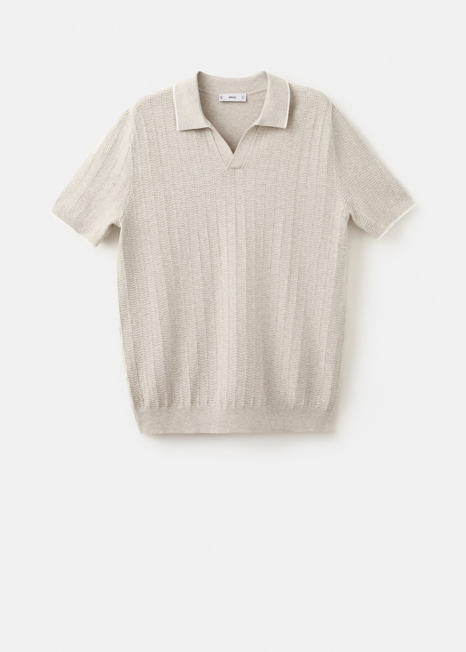 Πόλο λεπτή πλέξη ανάγλυφο - Προϊόν χωρίς μοντέλο