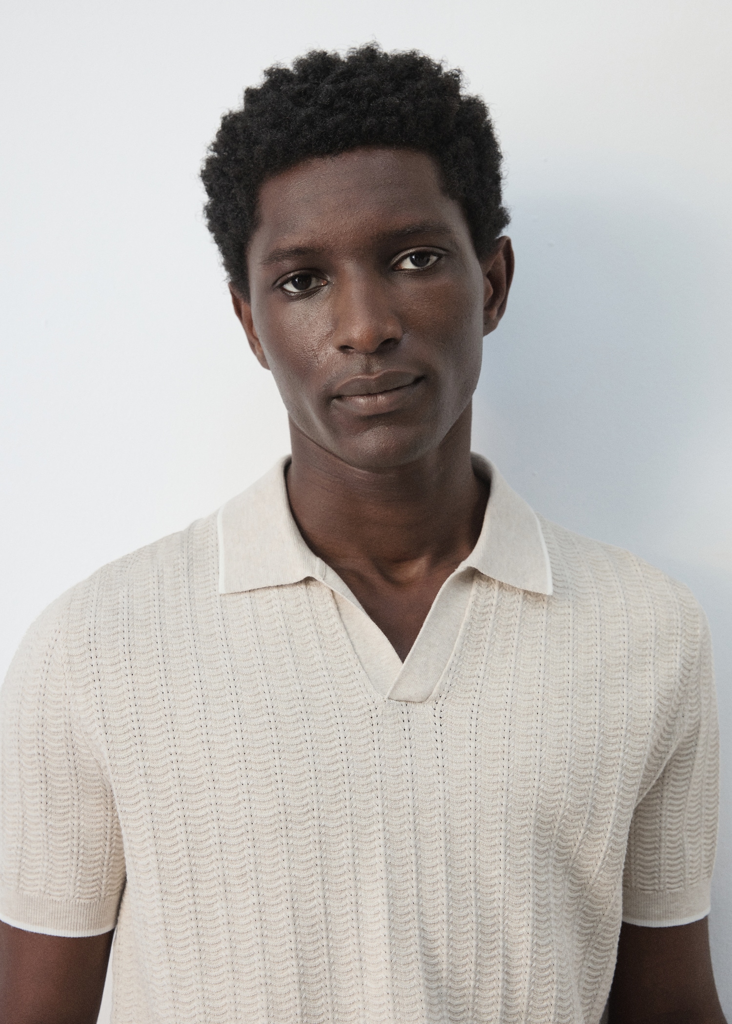 Πόλο λεπτή πλέξη ανάγλυφο - Λεπτομέρεια του προϊόντος 1