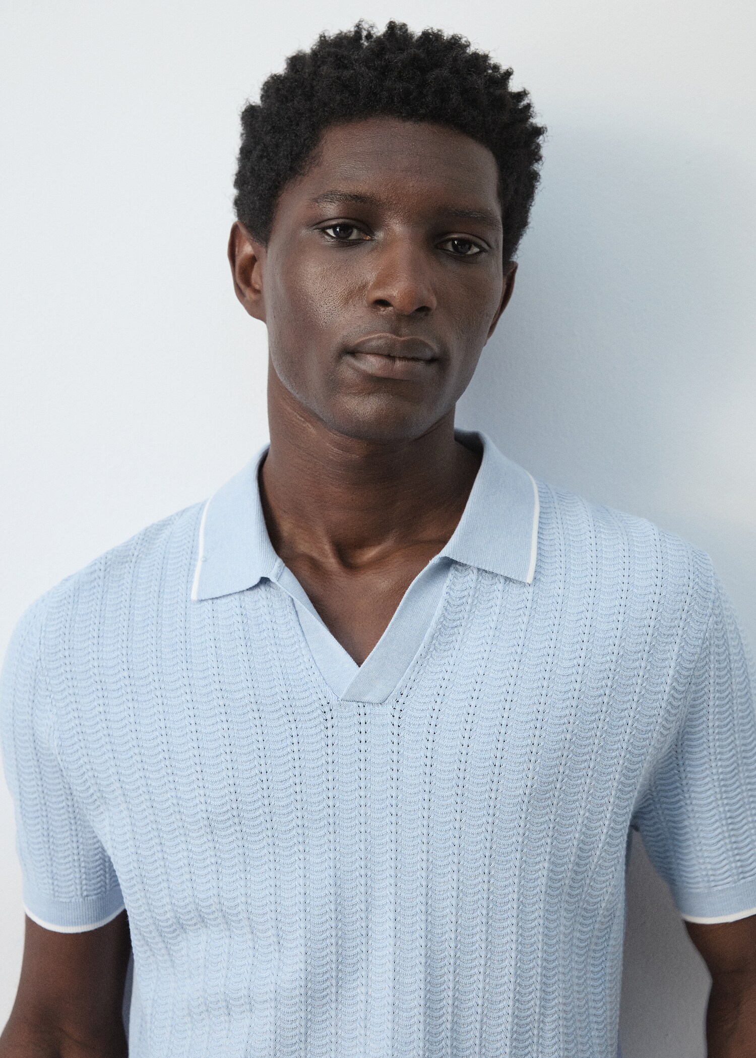 Πόλο λεπτή πλέξη ανάγλυφο - Λεπτομέρεια του προϊόντος 1