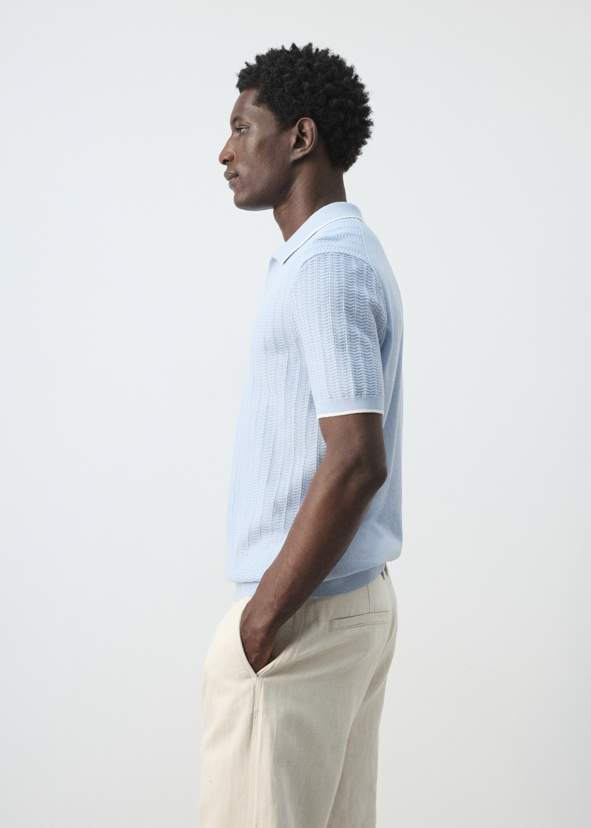 Polo punt fi estructura - Detall de l'article 2, Blau cel. Ref: 27055939-00.