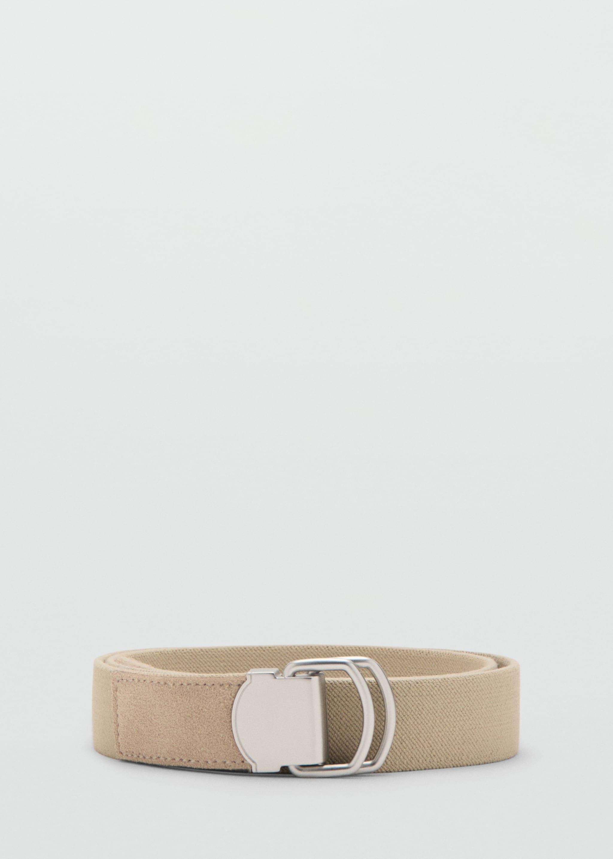Leather mixed belt - Article without model, Beige. Ref: 27055943-00.