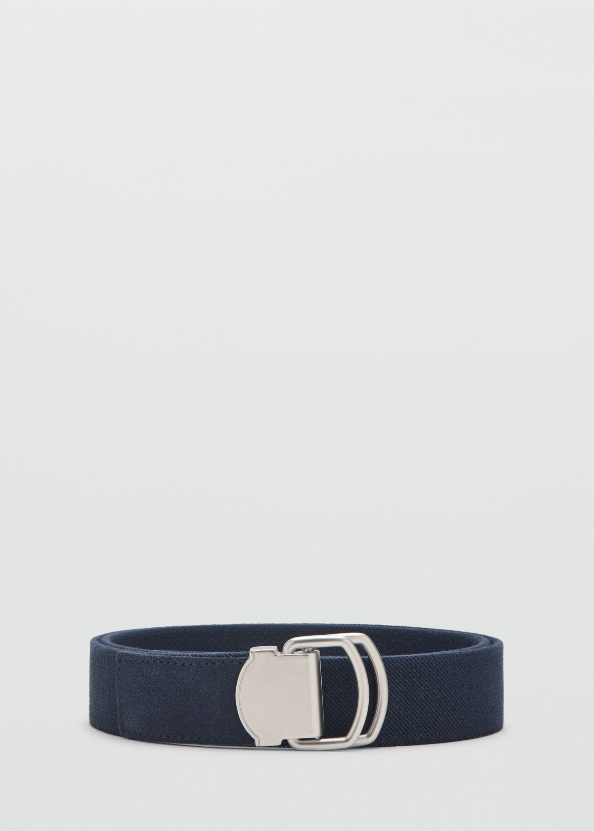 Leather mixed belt - Article without model, Navy. Ref: 27055943-00.