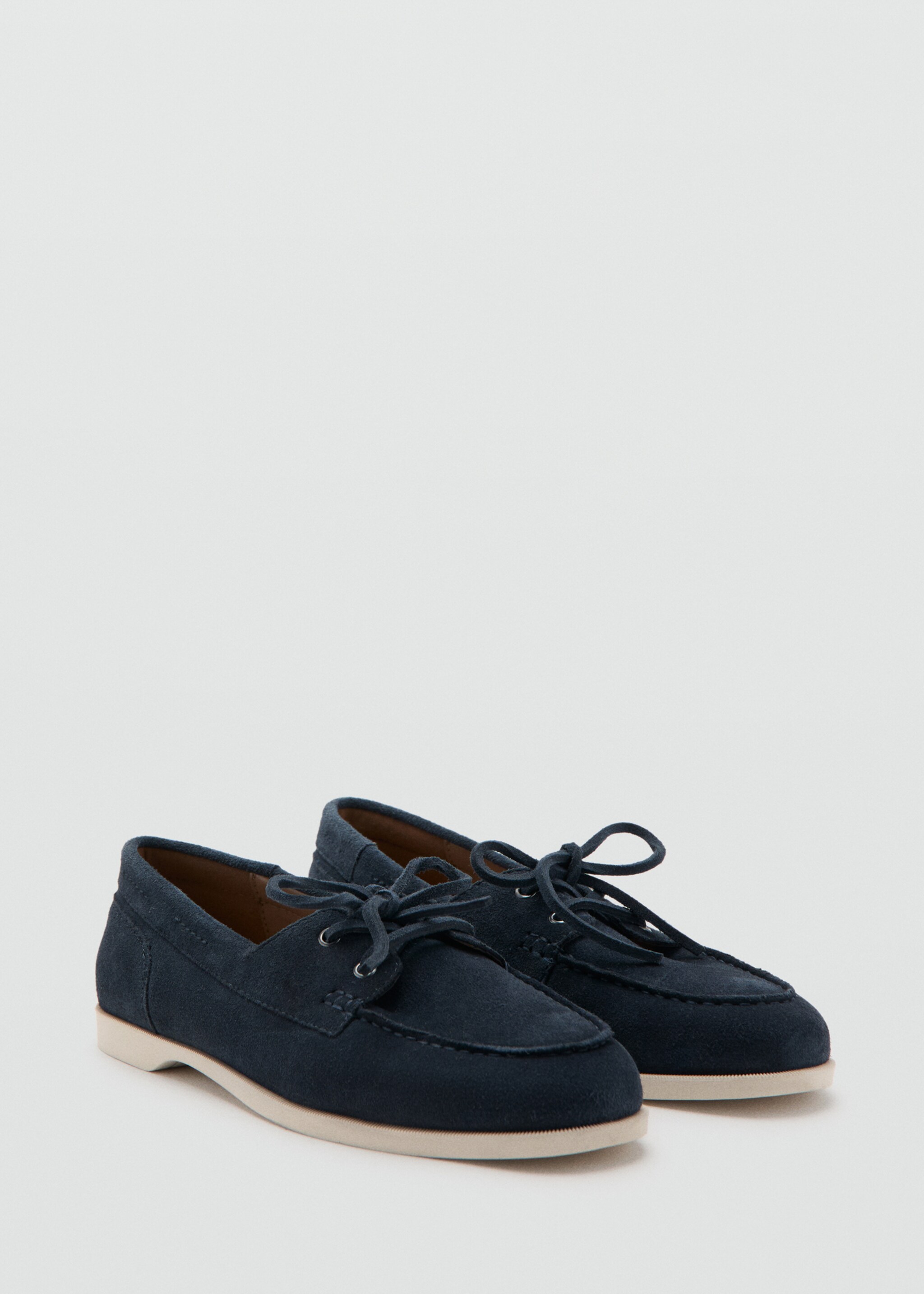 Suede nautical shoes - Medium plane, Navy. Ref: 27055944-00.