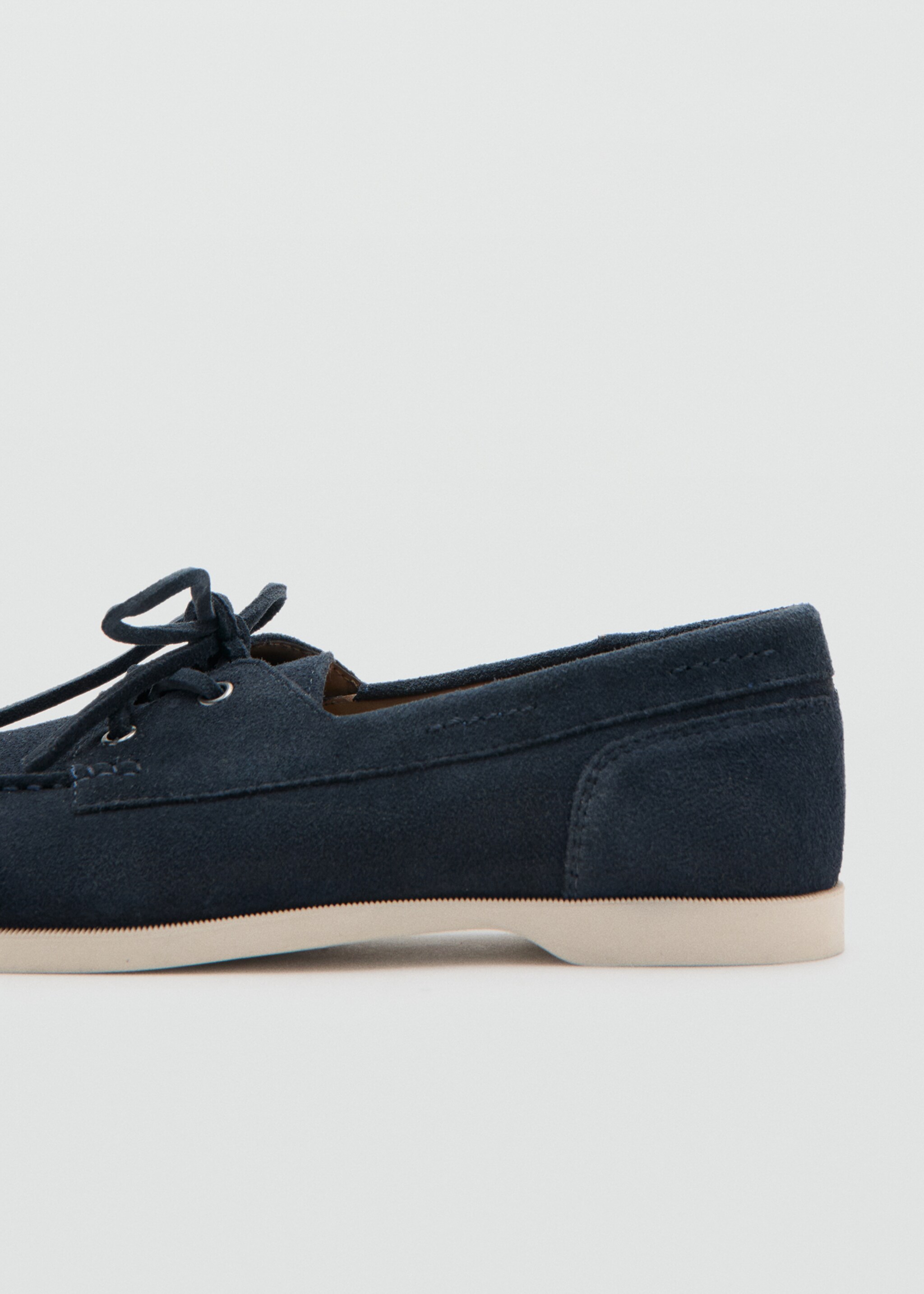 Suede nautical shoes - Details of the article 1, Navy. Ref: 27055944-00.