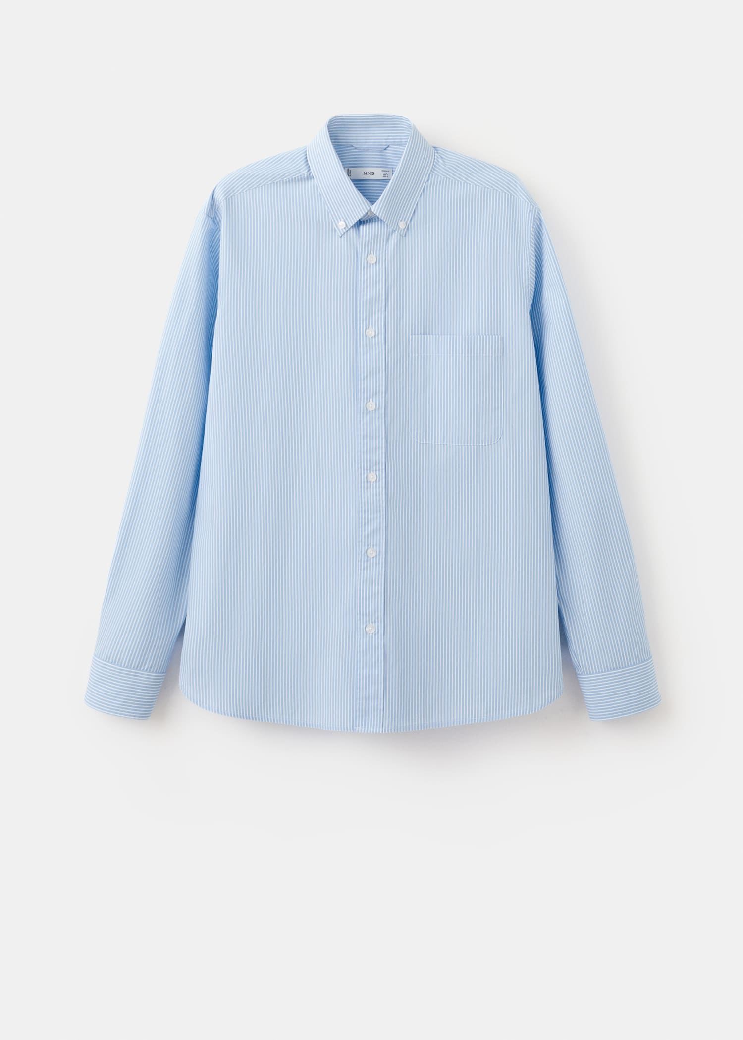 Regular-fit striped 100% cotton shirt - Article without model