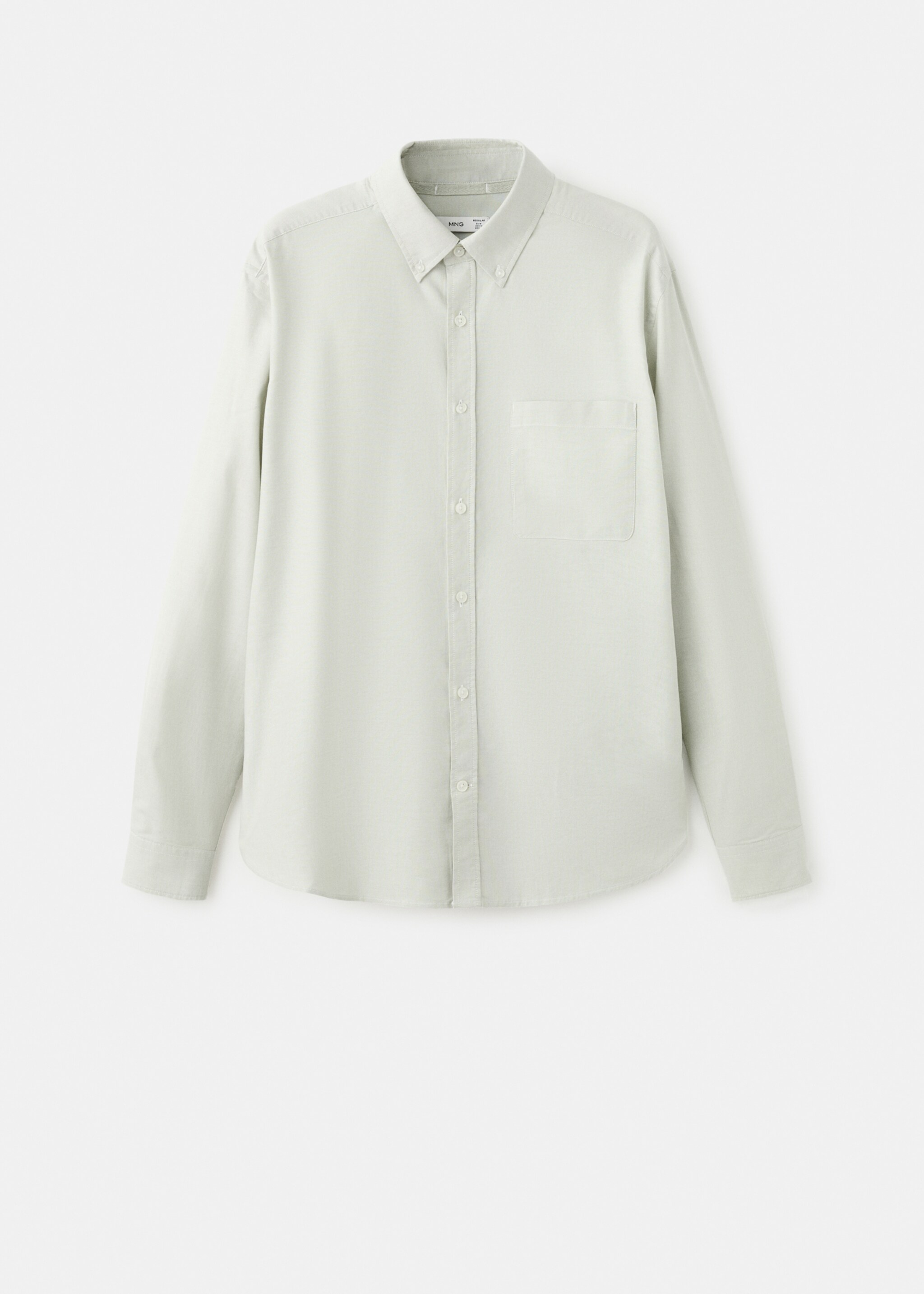 100% cotton Oxford shirt, regular fit - Article without model, Pastel Green. Ref: 27055946-00.