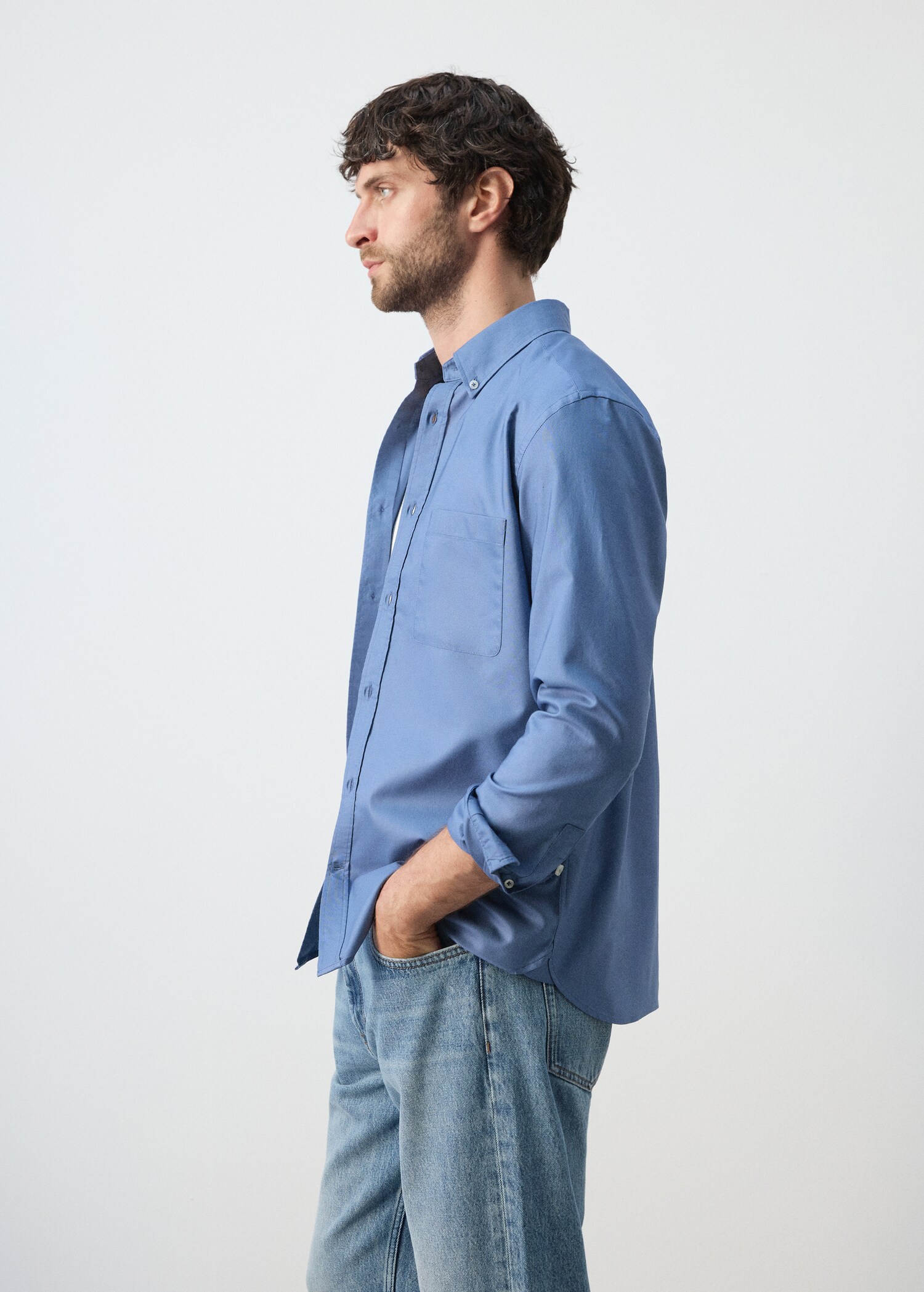 قميص أوكسفورد 100% قطن بقصة عادية - تفاصيل المنتج 2