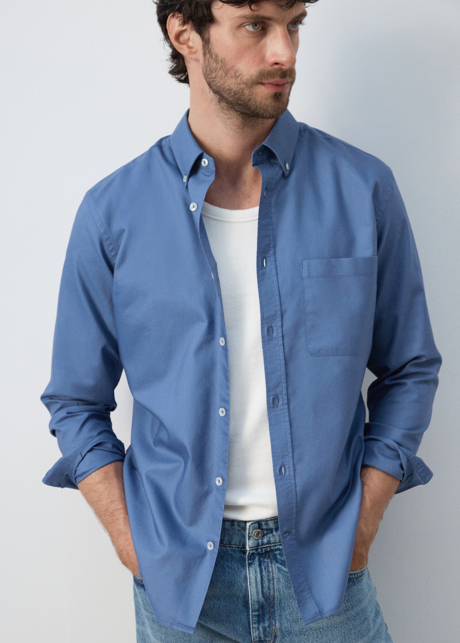 قميص أوكسفورد 100% قطن بقصة عادية - تفاصيل المنتج 6