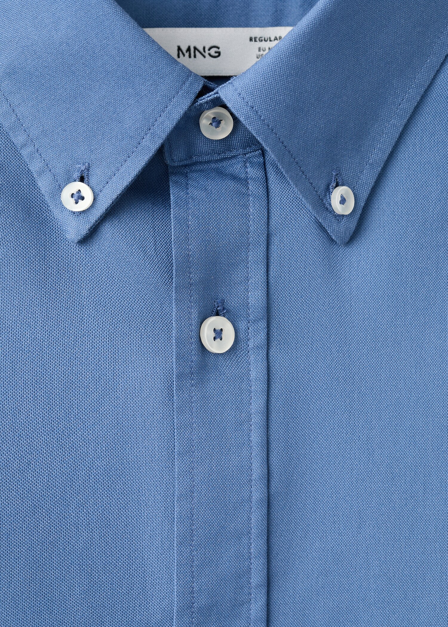 100% cotton Oxford shirt, regular fit - Details of the article 8