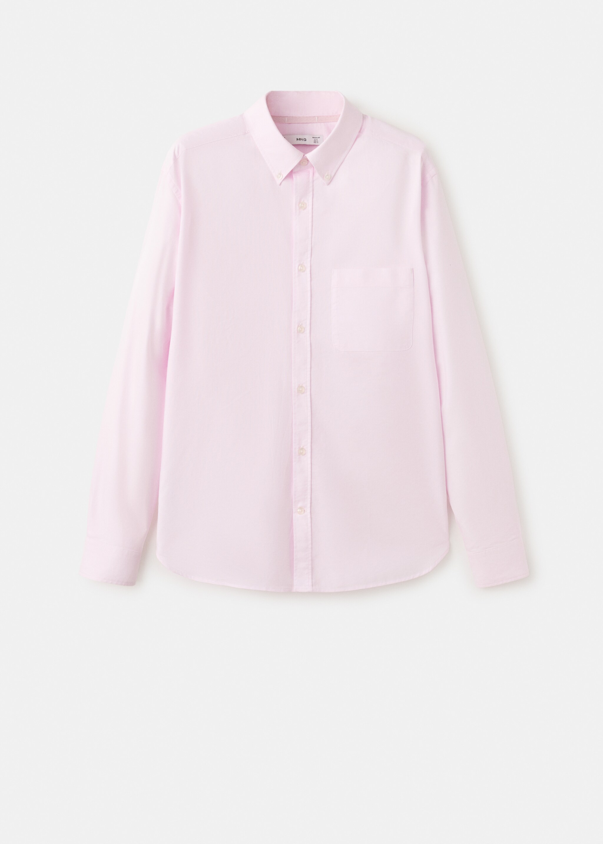 100% cotton Oxford shirt, regular fit - Article without model, Pastel Pink. Ref: 27055946-00.