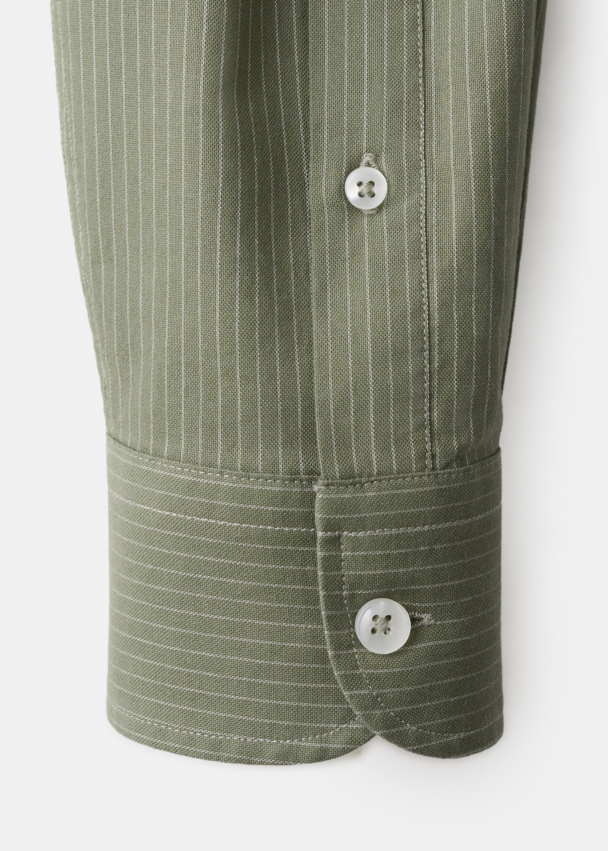 Regular-fit striped Oxford shirt - Details of the article 0, Green. Ref: 27055947-00.
