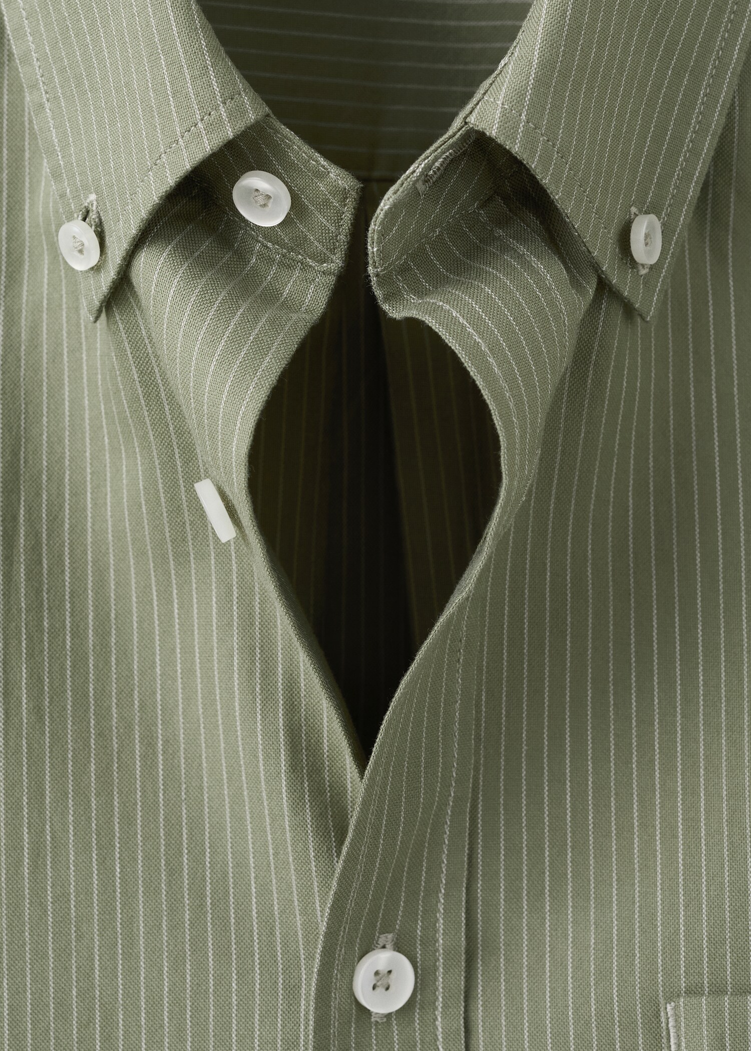 Regular fit striped Oxford shirt 100% cotton - Details of the article 8