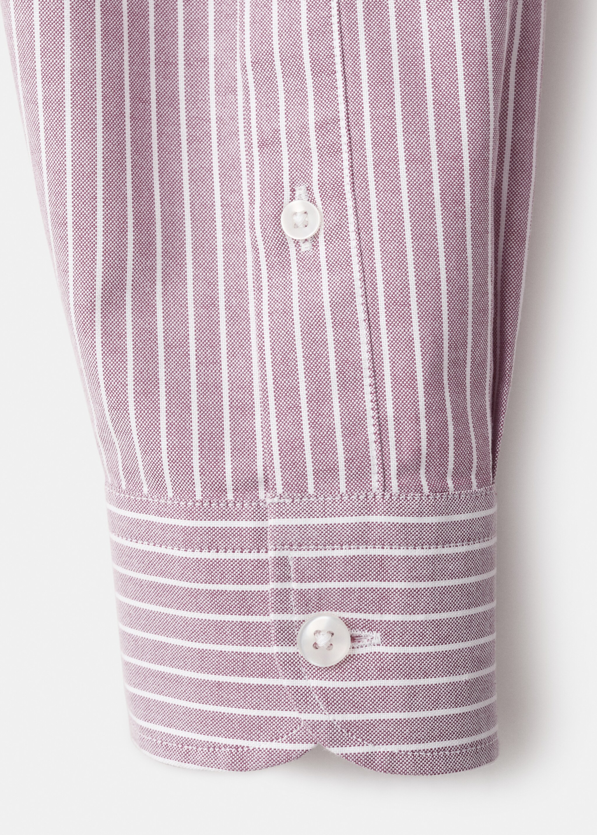 Regular-fit striped Oxford shirt - Details of the article 0, Cherry. Ref: 27055947-00.