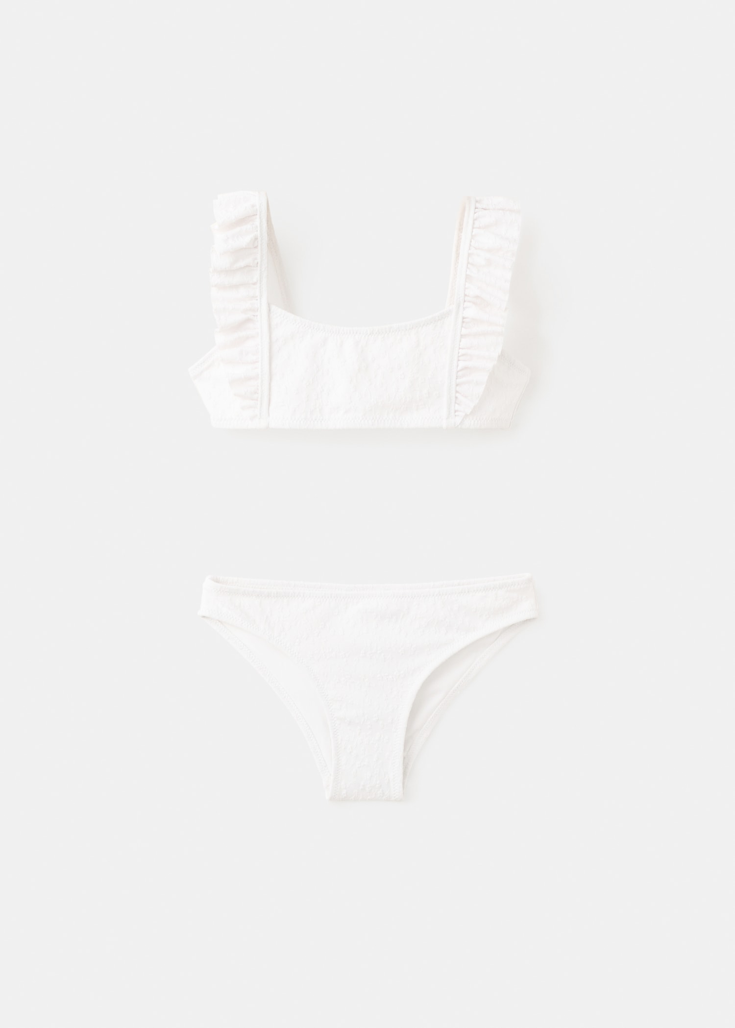 Ruffled floral-embossed bikini - Kids | MANGO USA
