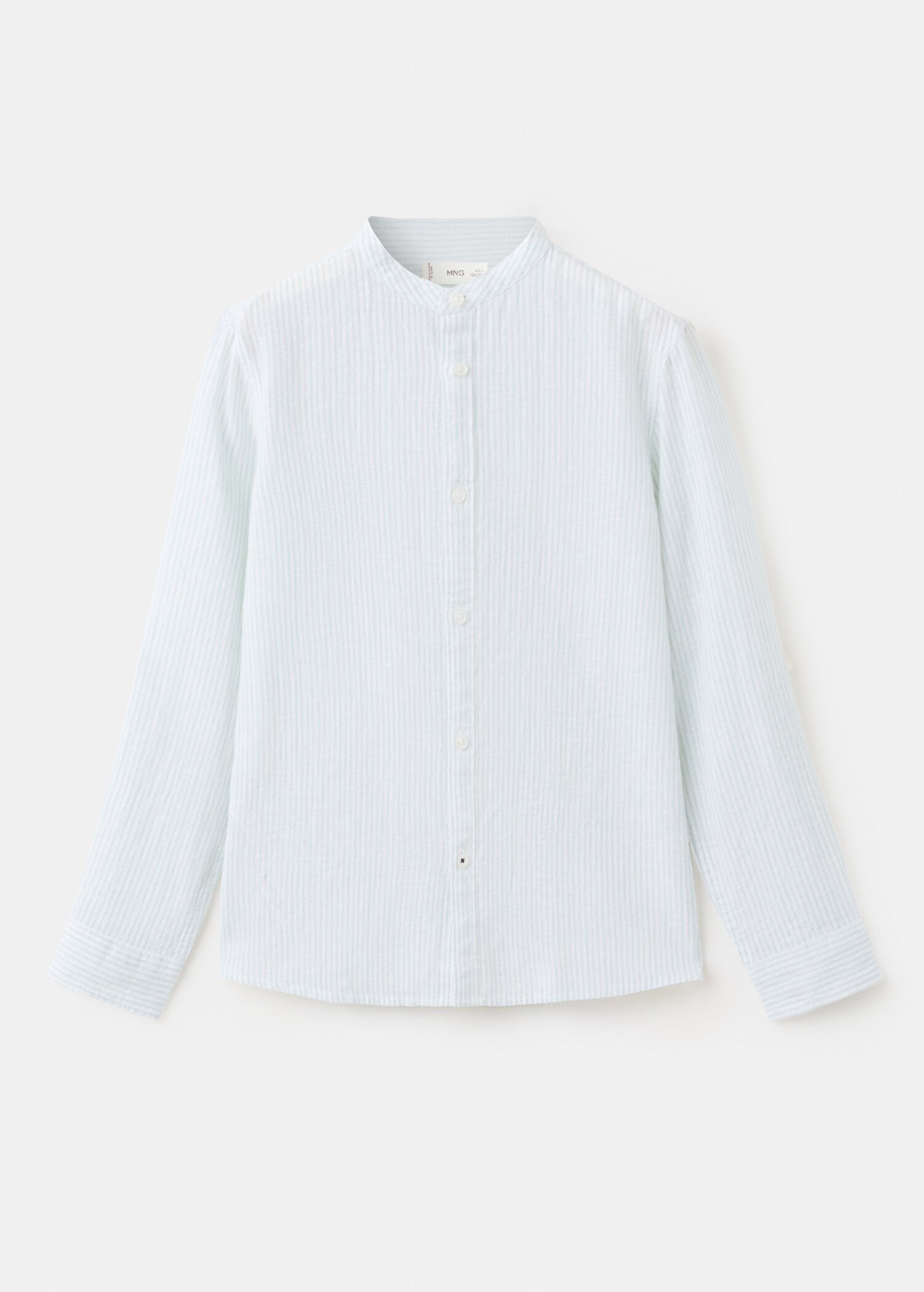 Striped linen-blend shirt - Article without model