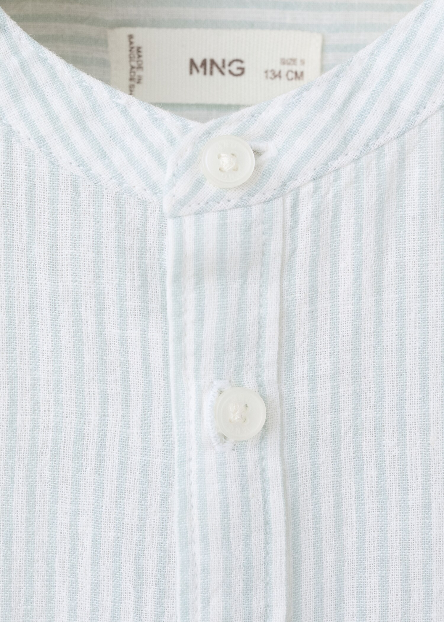 Striped linen-blend shirt - Details of the article 0