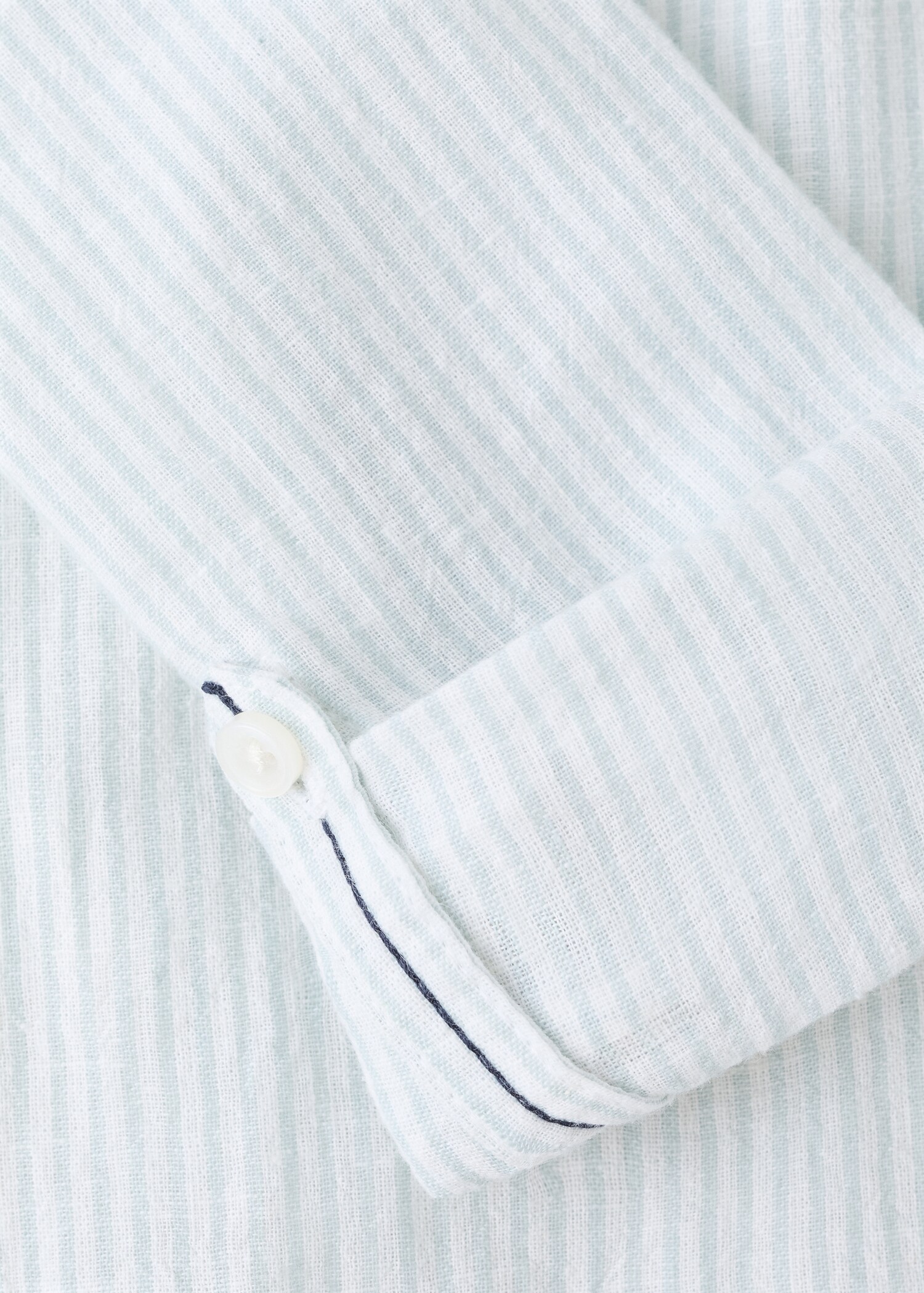 Striped linen-blend shirt - Details of the article 8