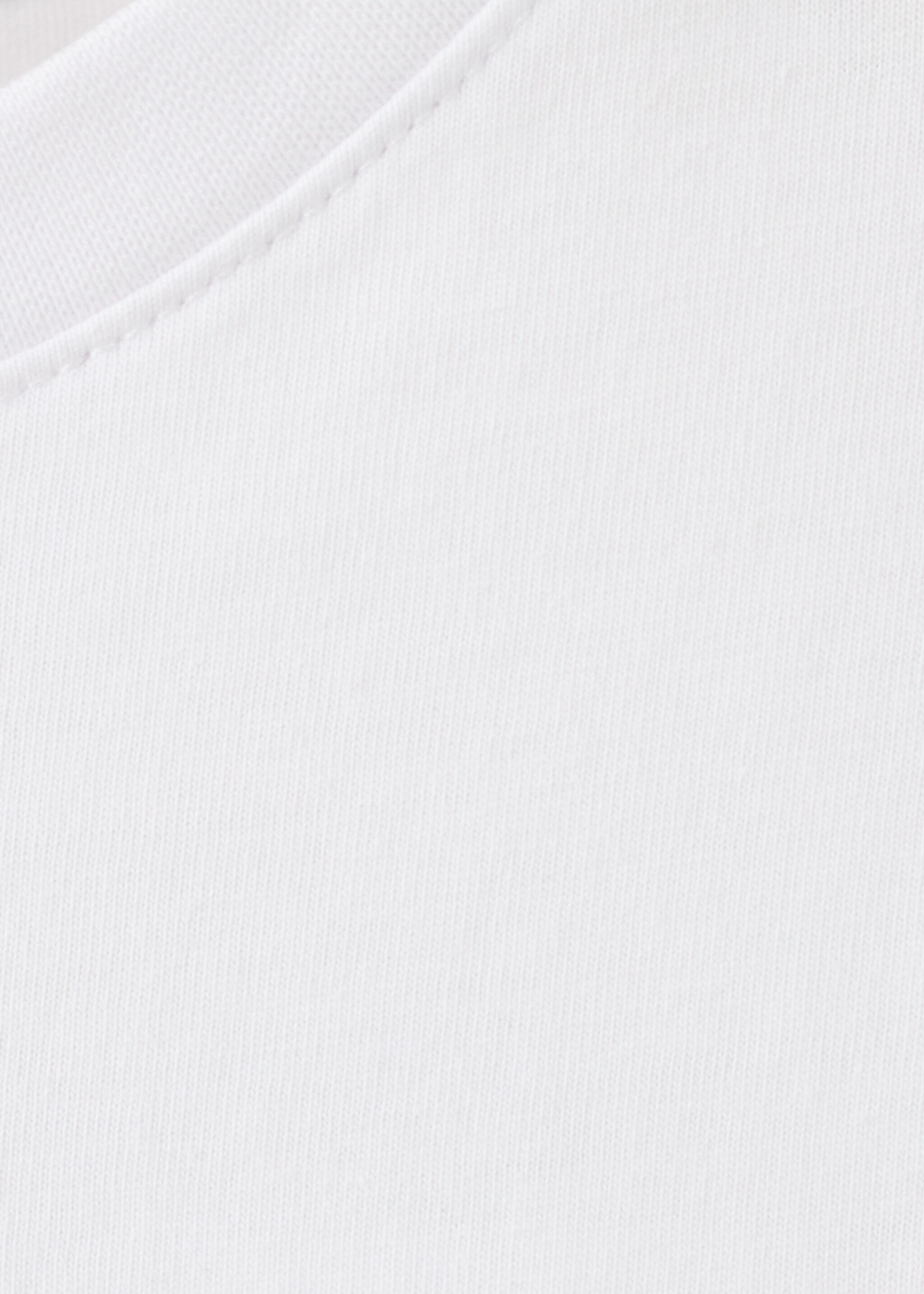 Printed cotton-blend t-shirt - Details of the article 8, White. Ref: 27055963-00.