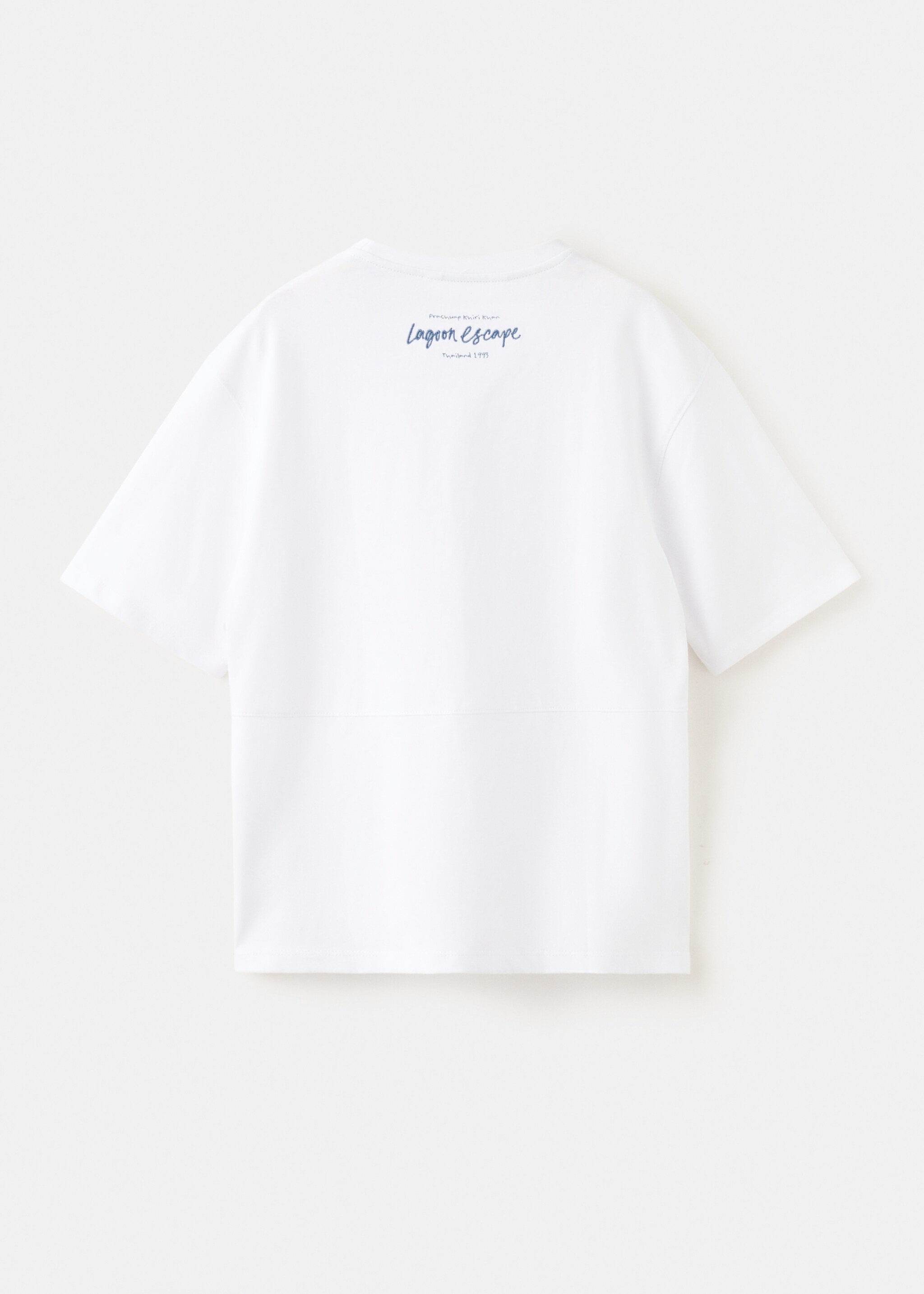 Printed cotton-blend t-shirt - Reverse of the article, White. Ref: 27055963-00.
