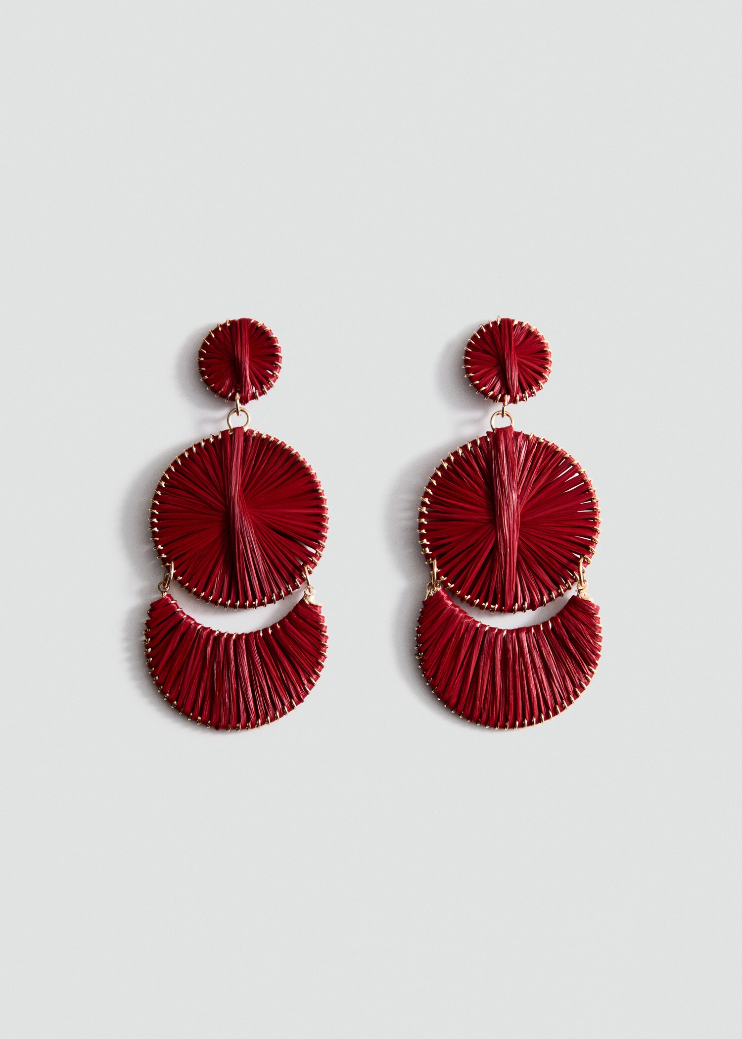 Long earrings with circular design - Article without model