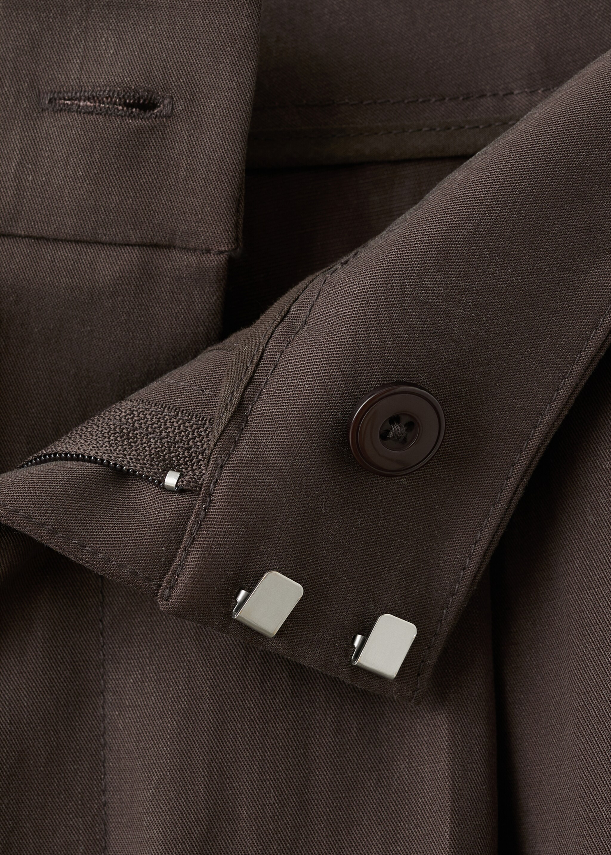 Lyocell harem trousers - Details of the article 0, Chocolate. Ref: 27055968-00.