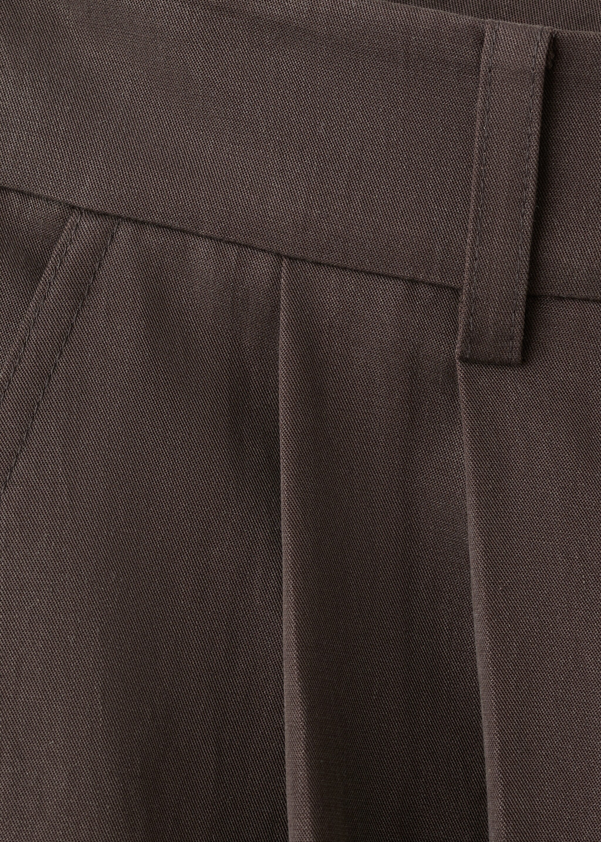 Lyocell harem trousers - Details of the article 8, Chocolate. Ref: 27055968-00.