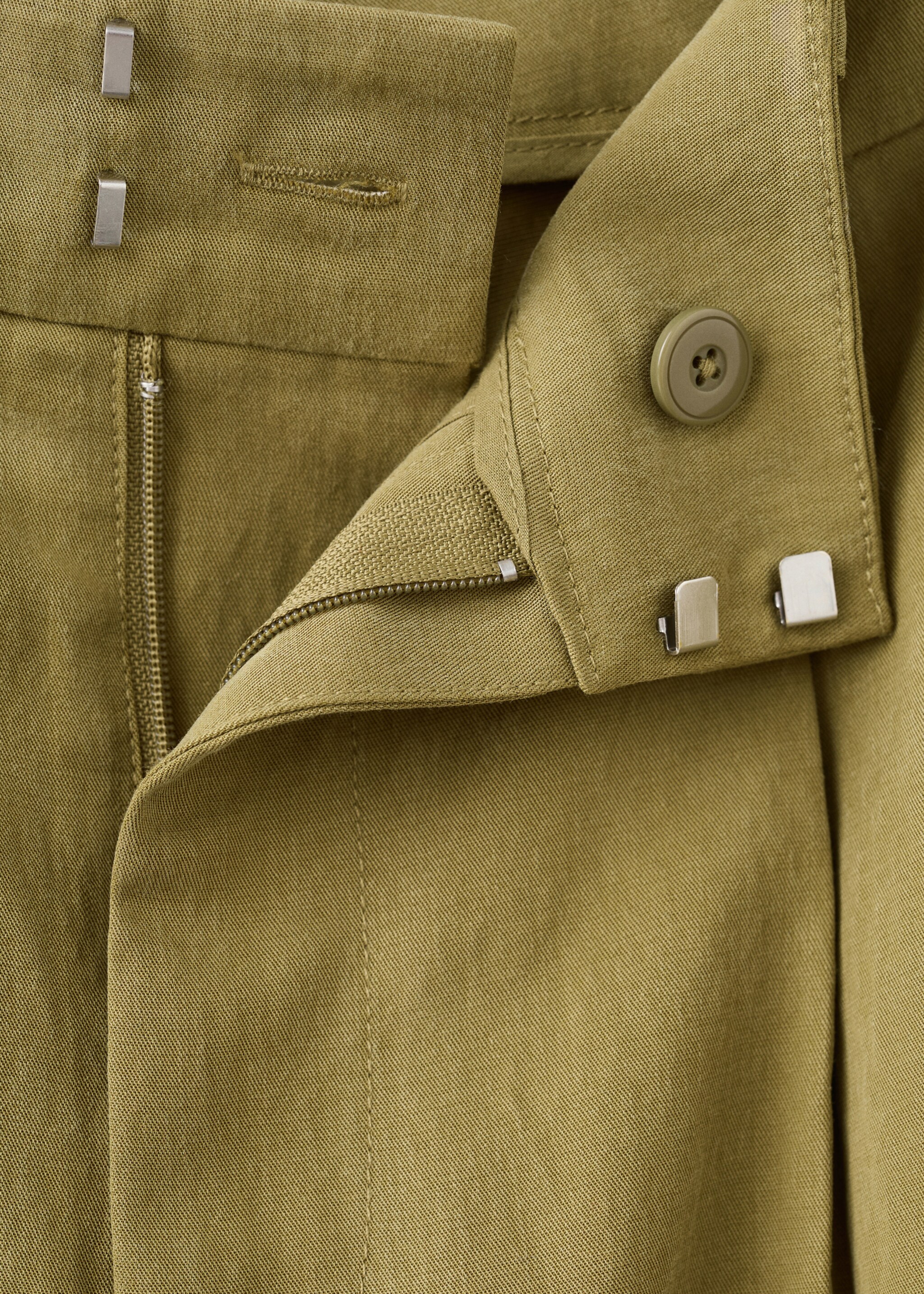 Pantalon bouffant lyocell - Détail de l'article 8, Kaki. Ref: 27055968-00.