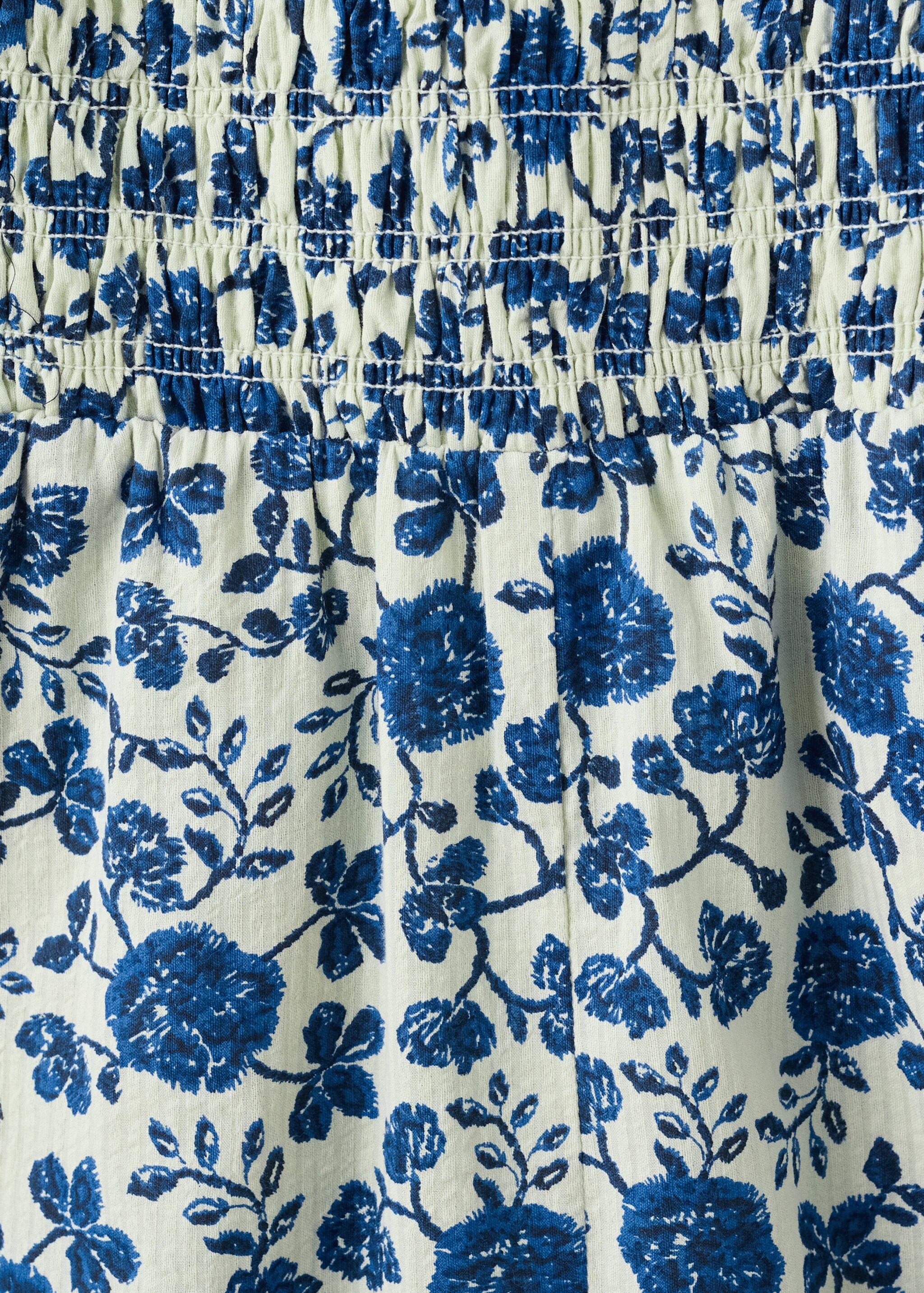 Floral-print long jumpsuit - Details of the article 0, Aqua Green. Ref: 27055970-00.