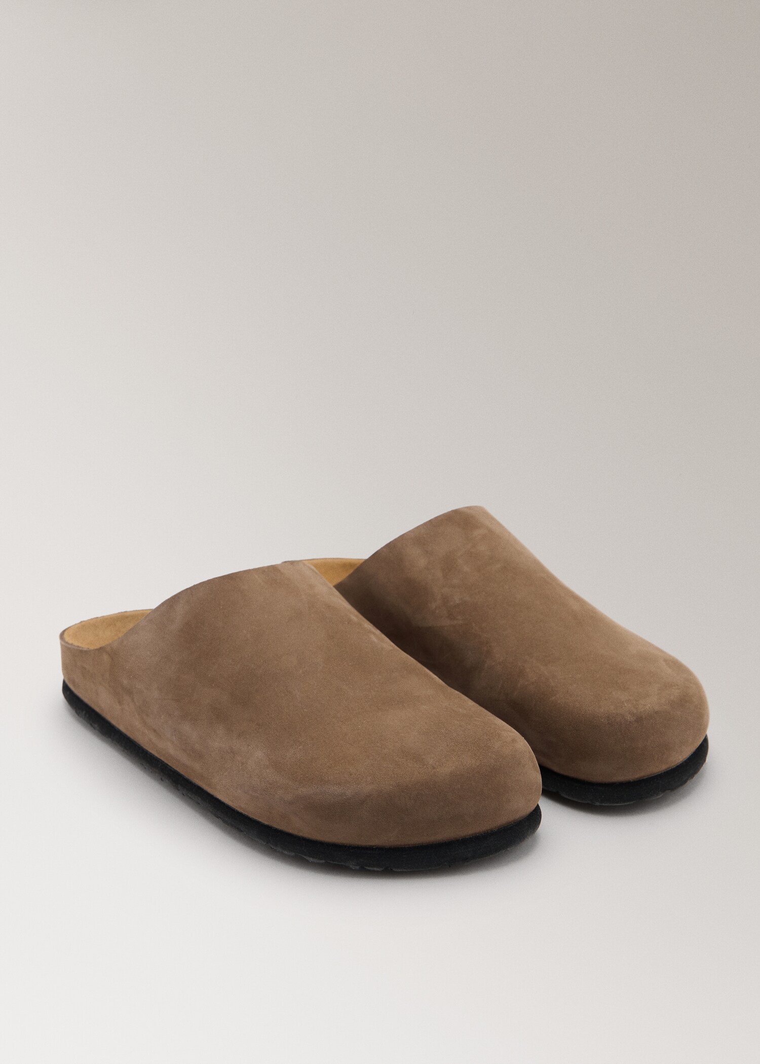 Minimalist leather clogs - Medium plane