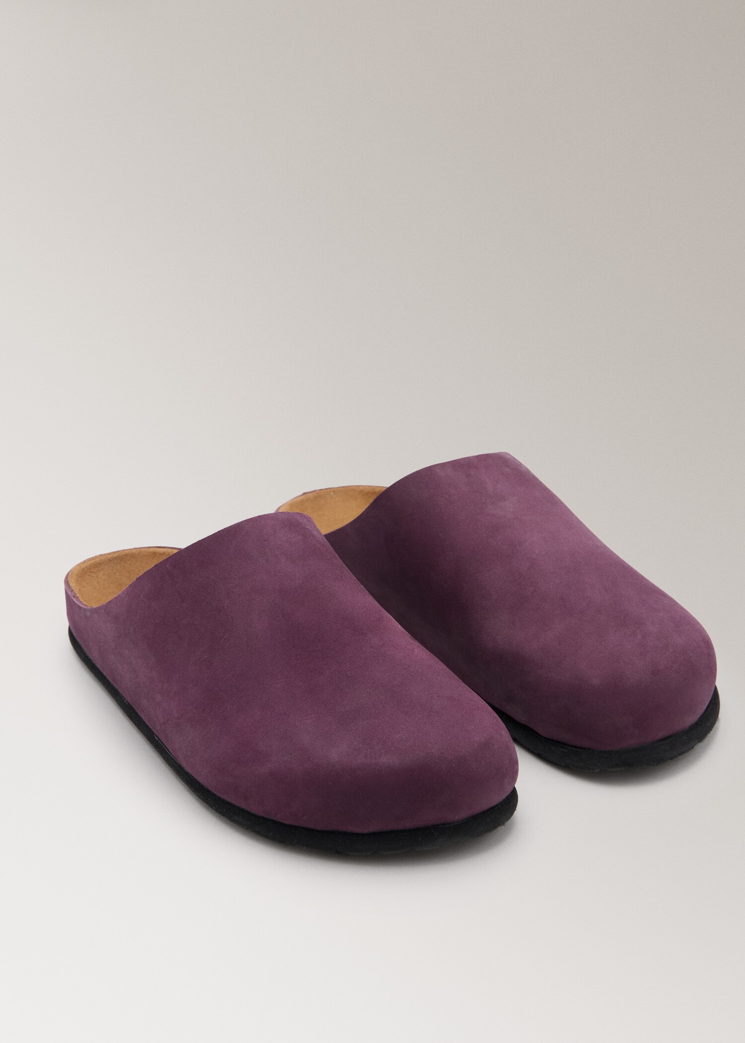 Minimalist leather clogs - Medium plane