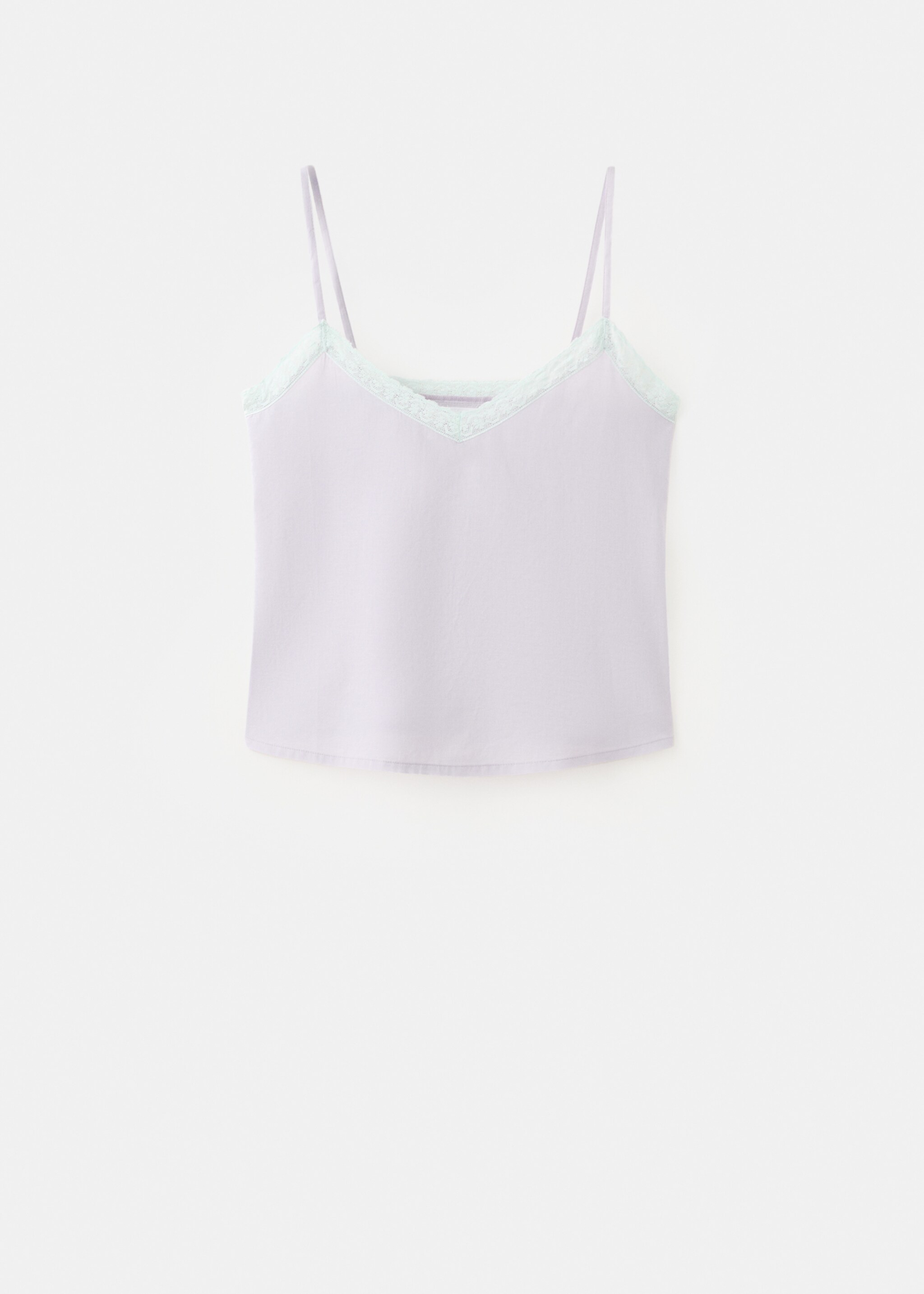 100% cotton pyjama top - Article without model, Lilac. Ref: 27055974-00.