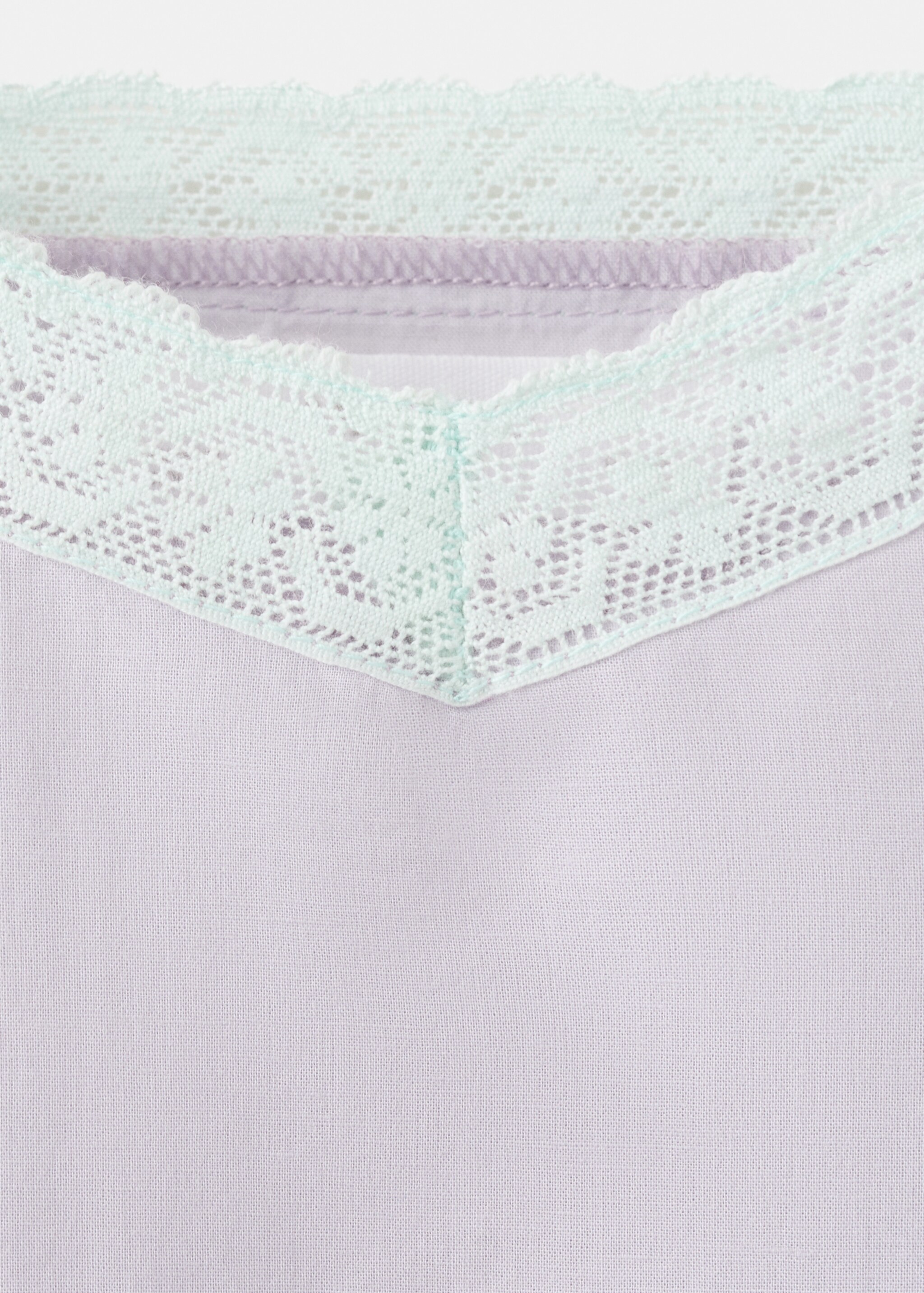 100% cotton pyjama top - Details of the article 8, Lilac. Ref: 27055974-00.