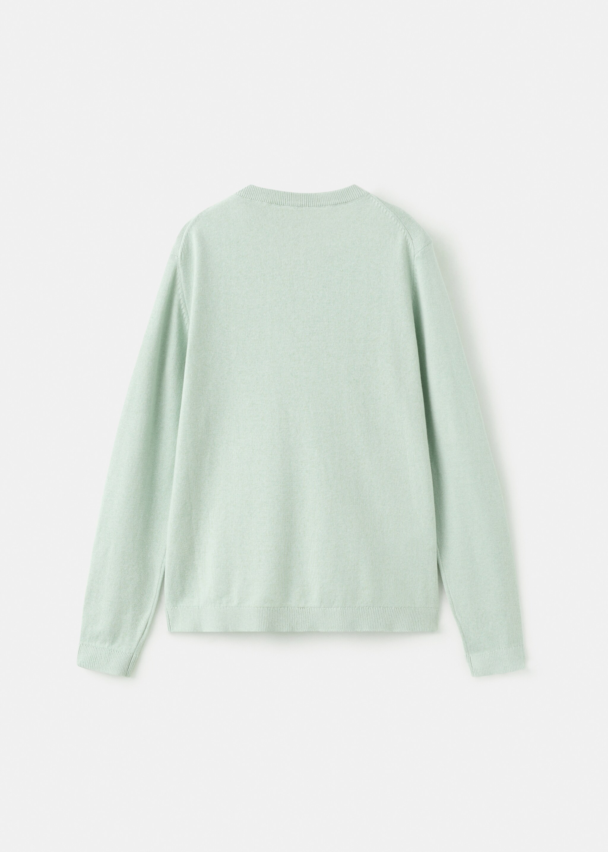 Cotton sweater - Reverse of the article, Aqua Green. Ref: 27055978-00.