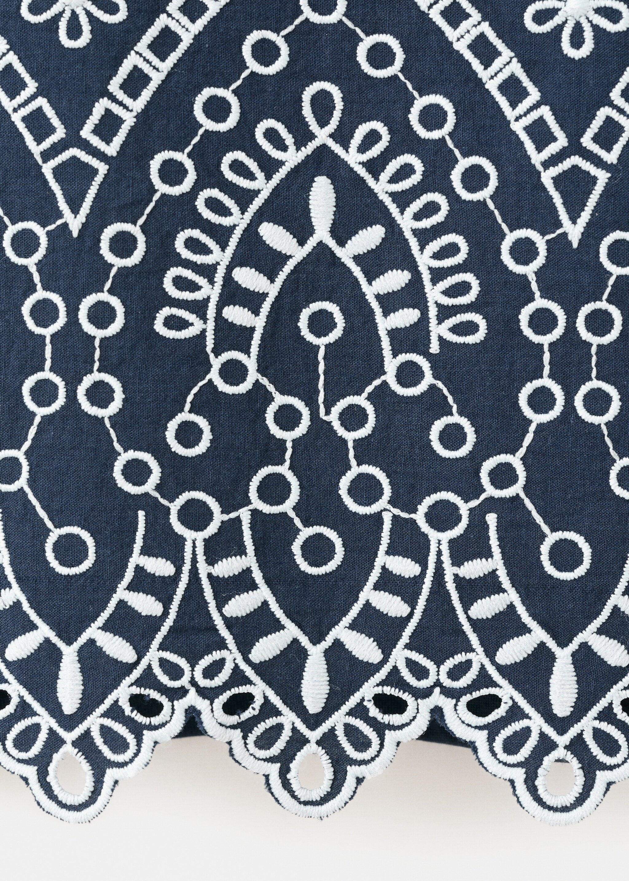 Μπλούζα βαμβακερή κεντήματα - Λεπτομέρεια του προϊόντος 8, Ναυτικό Μπλε . Ref: 27055979-00.