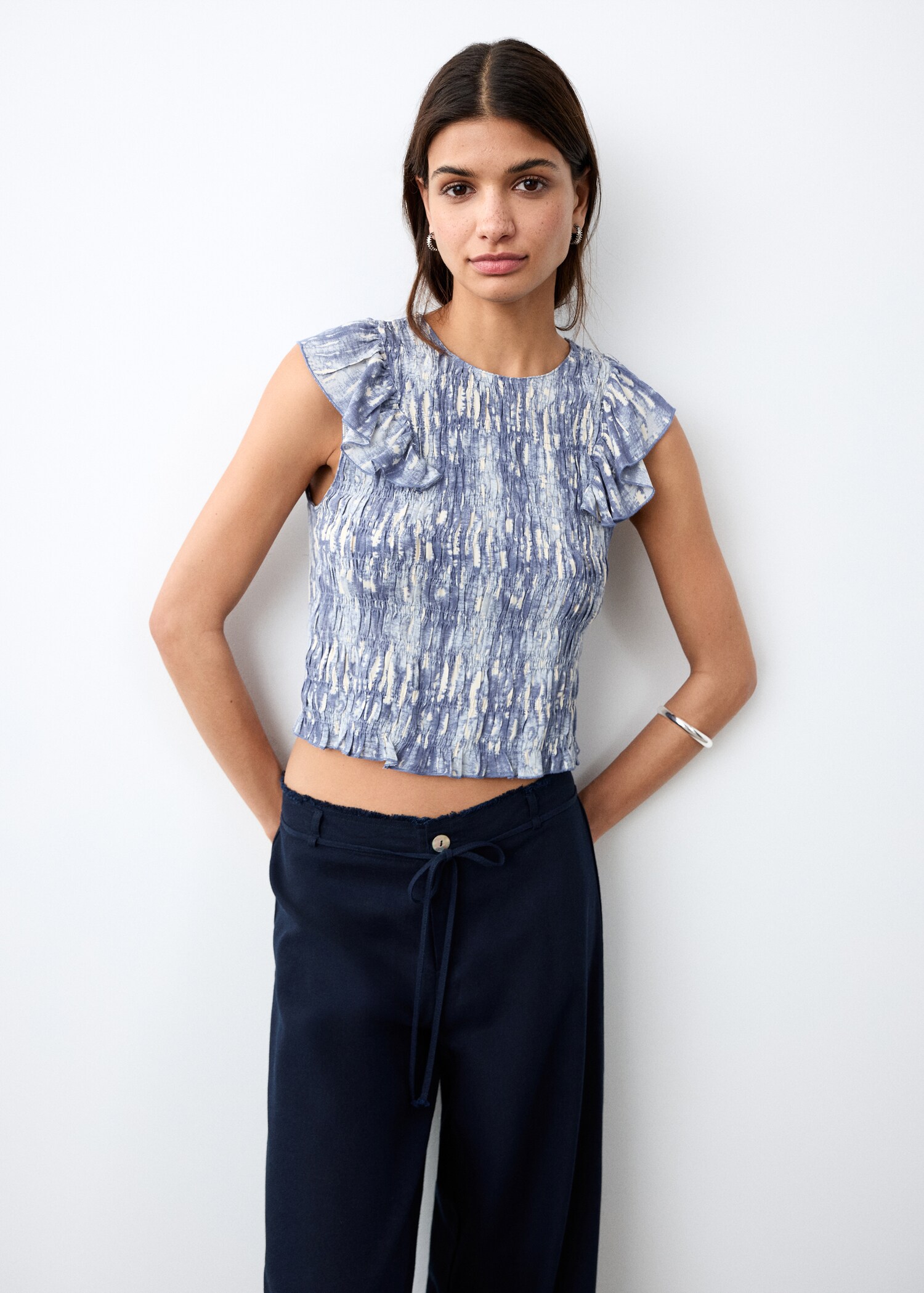 Top with tie-dye print - Medium plane