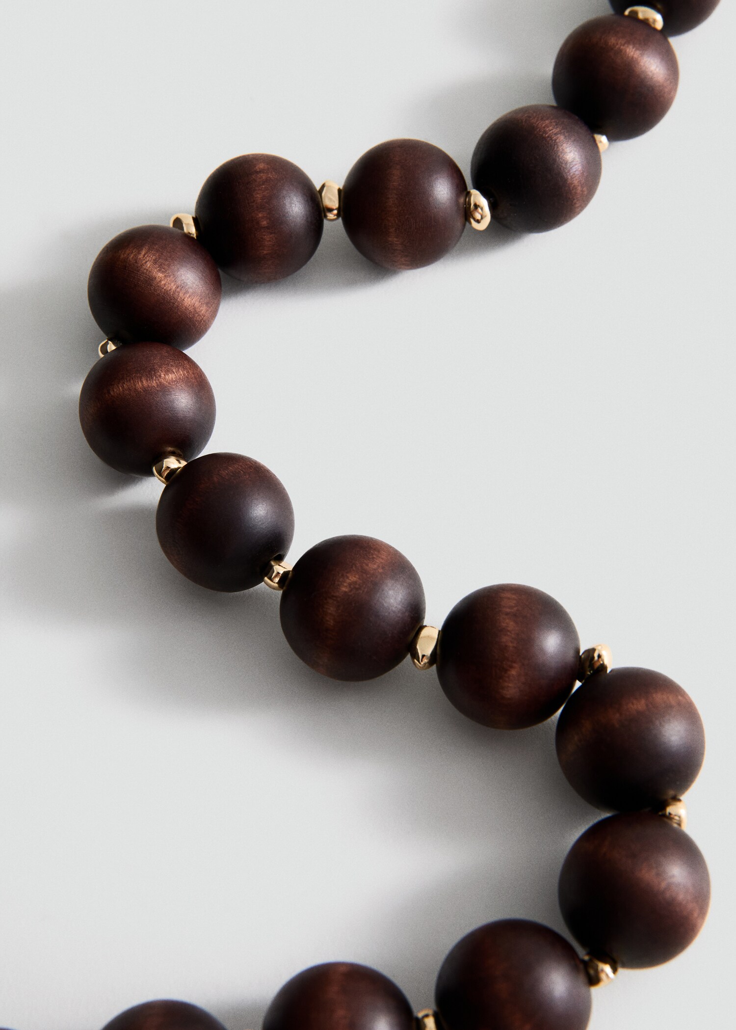 Wooden ball necklace - Medium plane