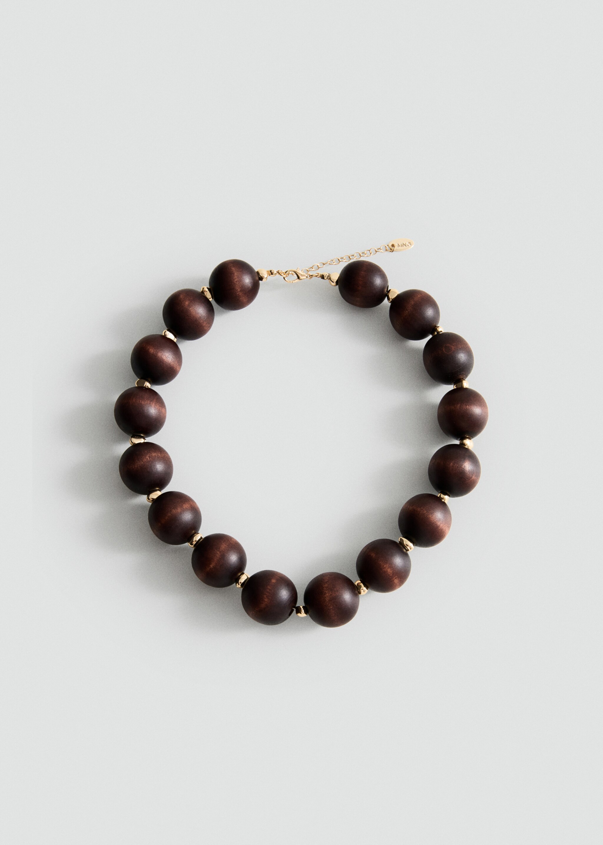 Wooden ball necklace - Article without model, Brown. Ref: 27055987-00.