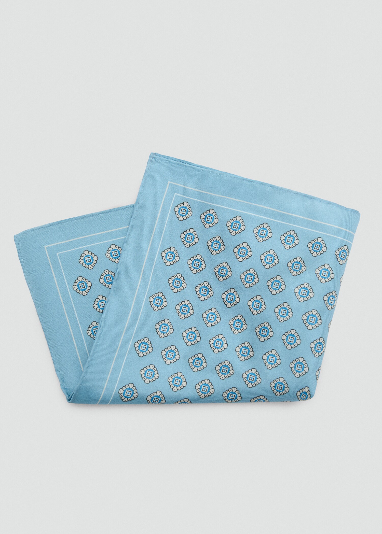 Платок из 100% шелка с принтом - Деталь изделия 1