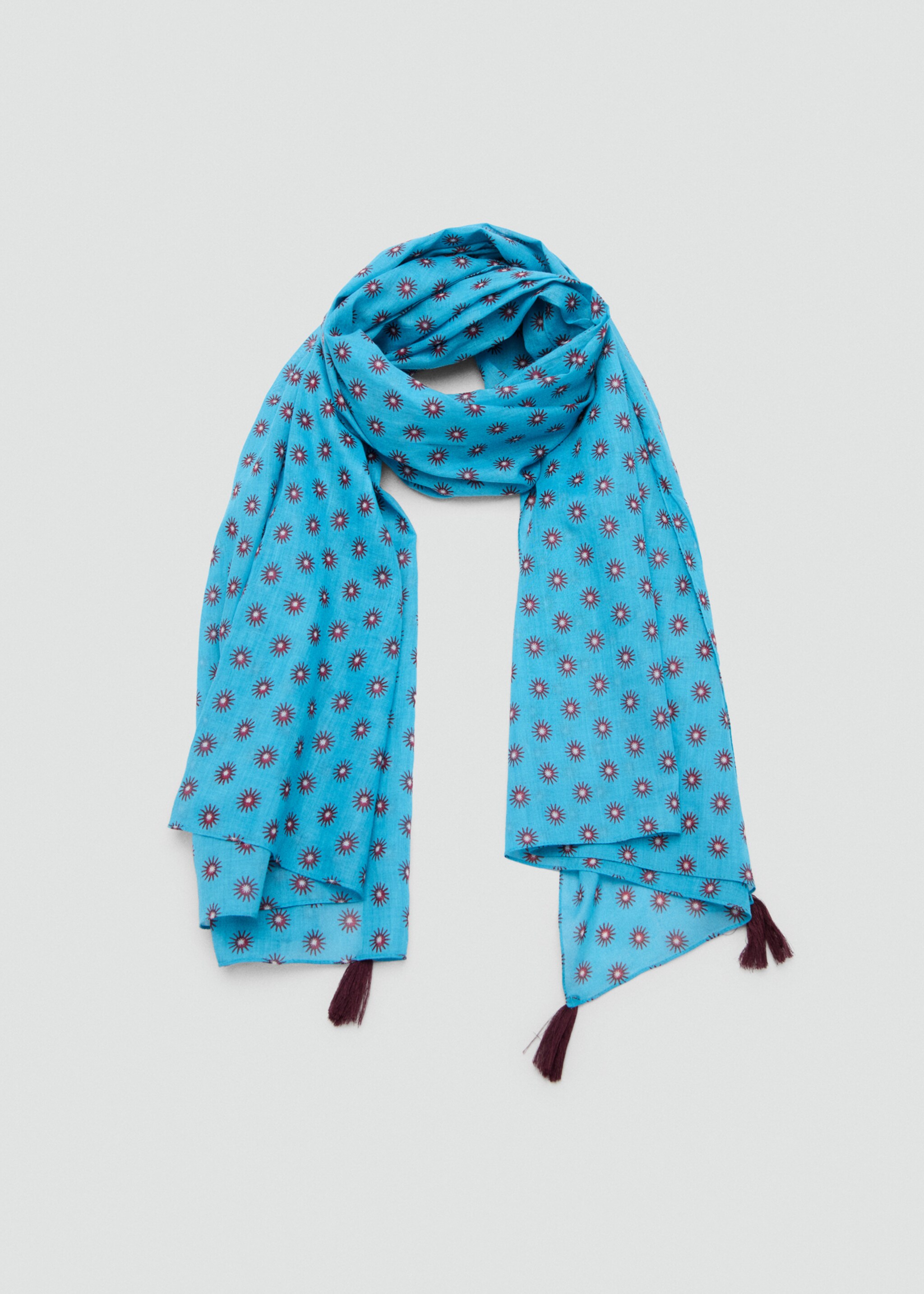 프린트 파레오 - 상품 내역: 1, 블루. Ref: 27056337-00.