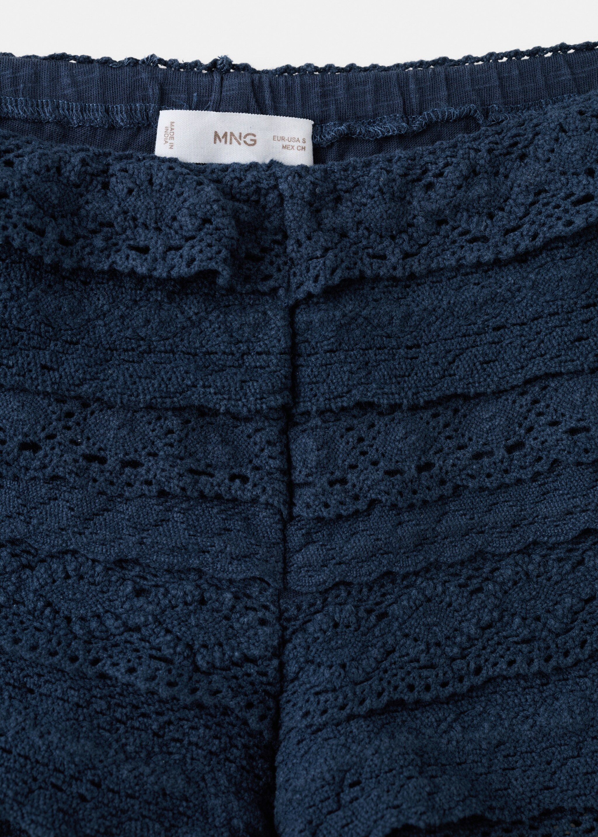 Short à volants en crochet - Détail de l'article 8, Bleu marine foncé. Ref: 27056338-00.