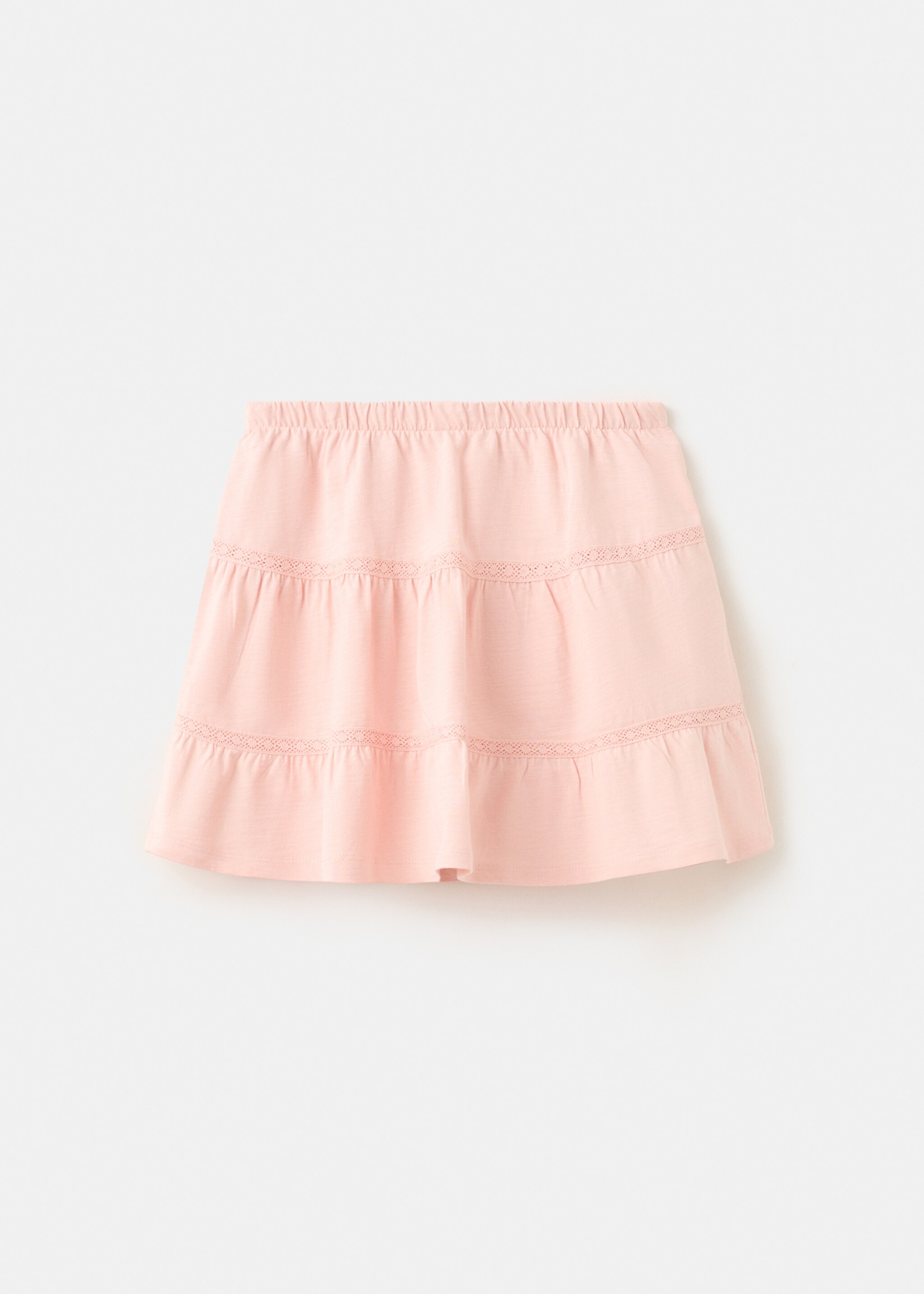 Jupe courte à volants - Verso de l’article, Rose. Ref: 27056340-00.