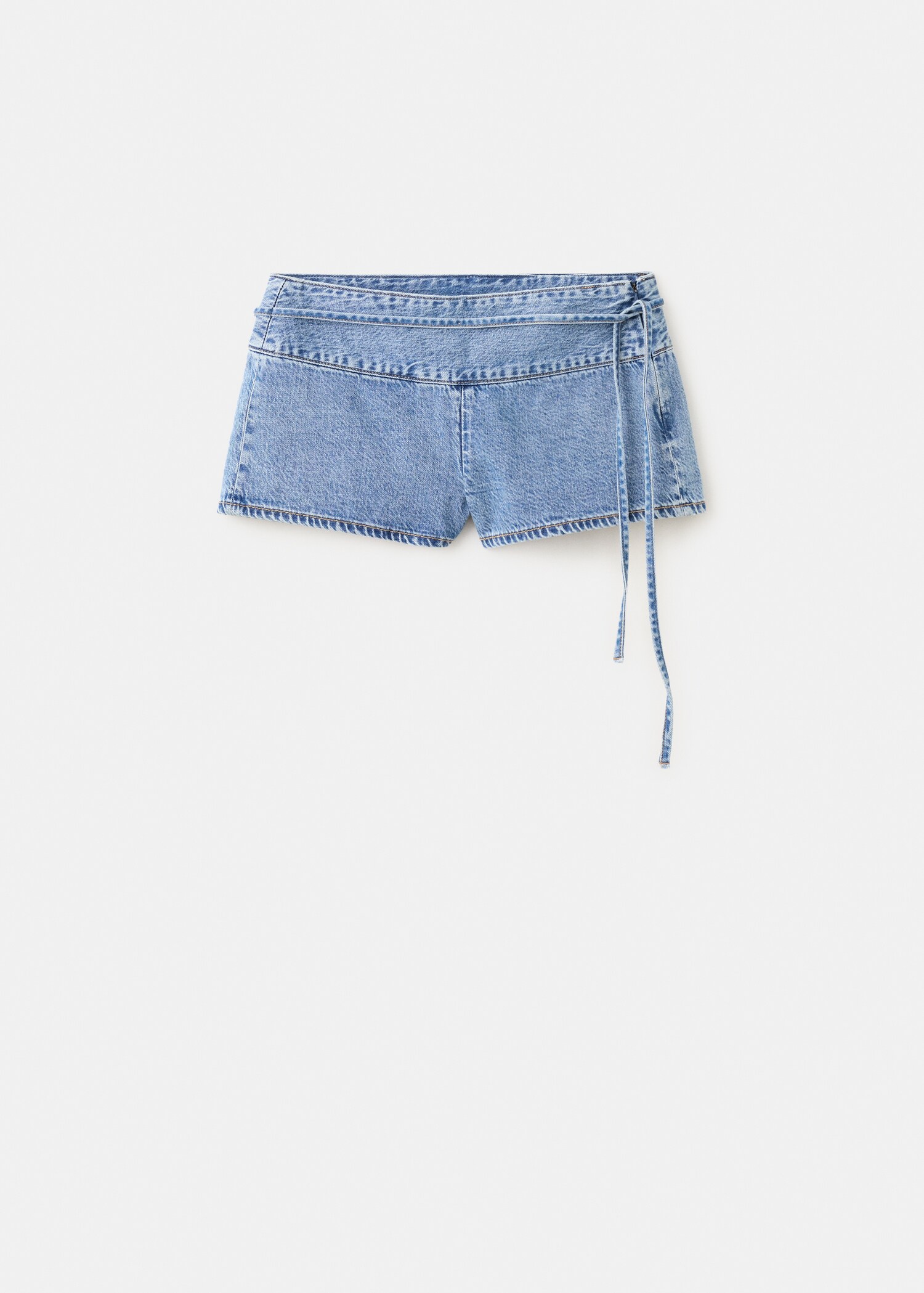 Tie-waist mini shorts - Article without model