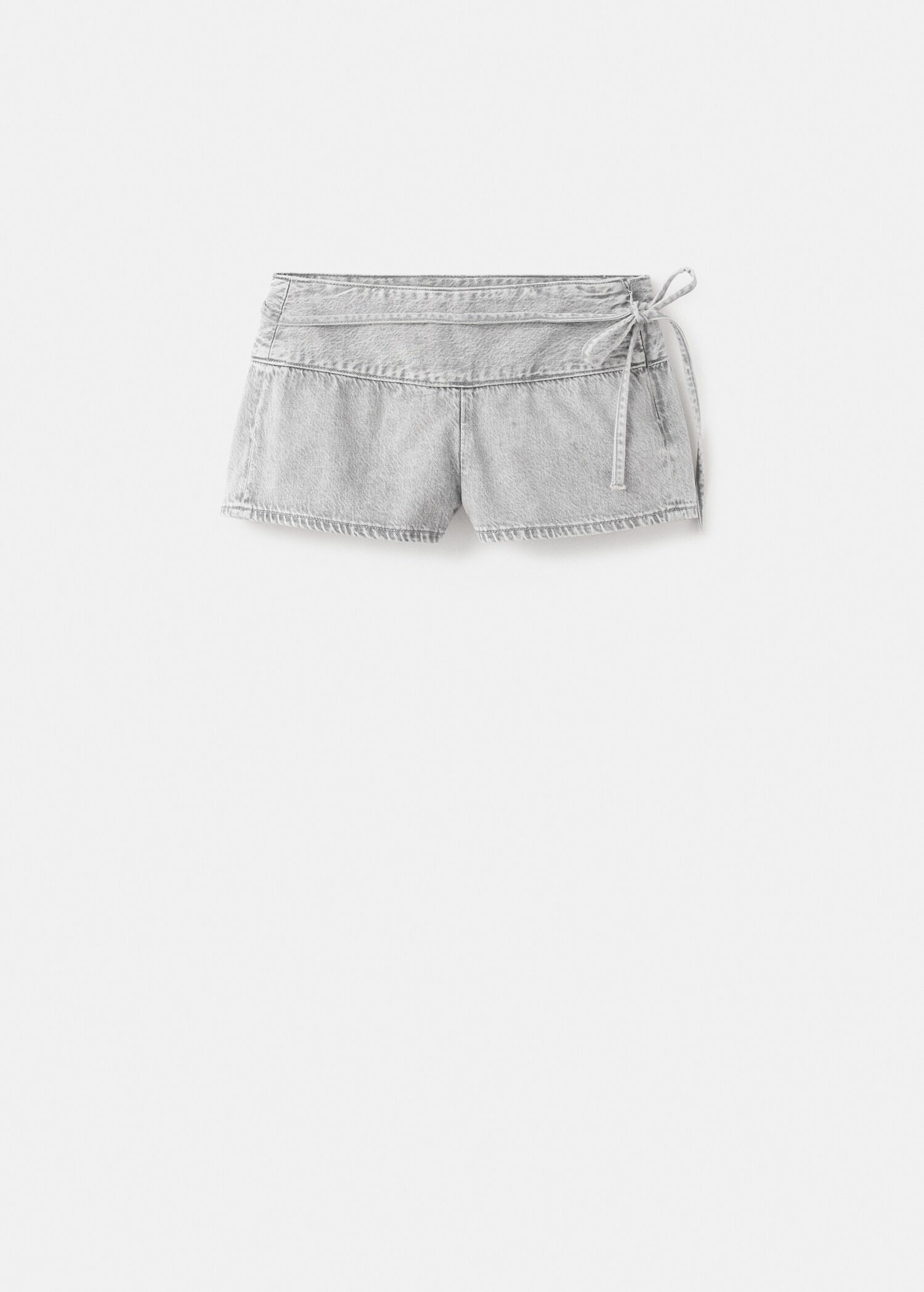 Tie-waist mini shorts - Article without model