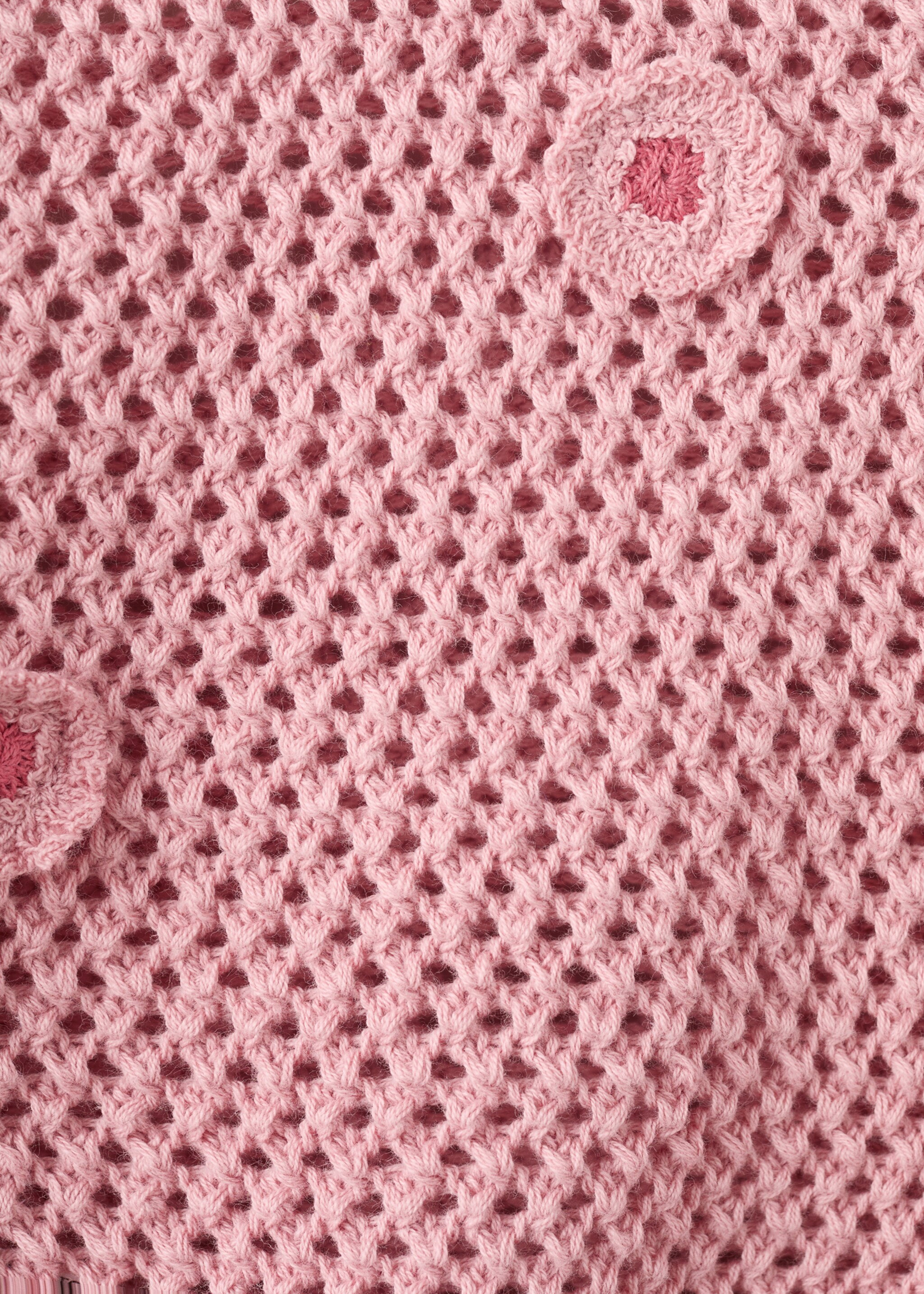 بلوفر بحياكة مخرمة - تفاصيل المنتج 0, وردي باهت. Ref: 27056352-00.