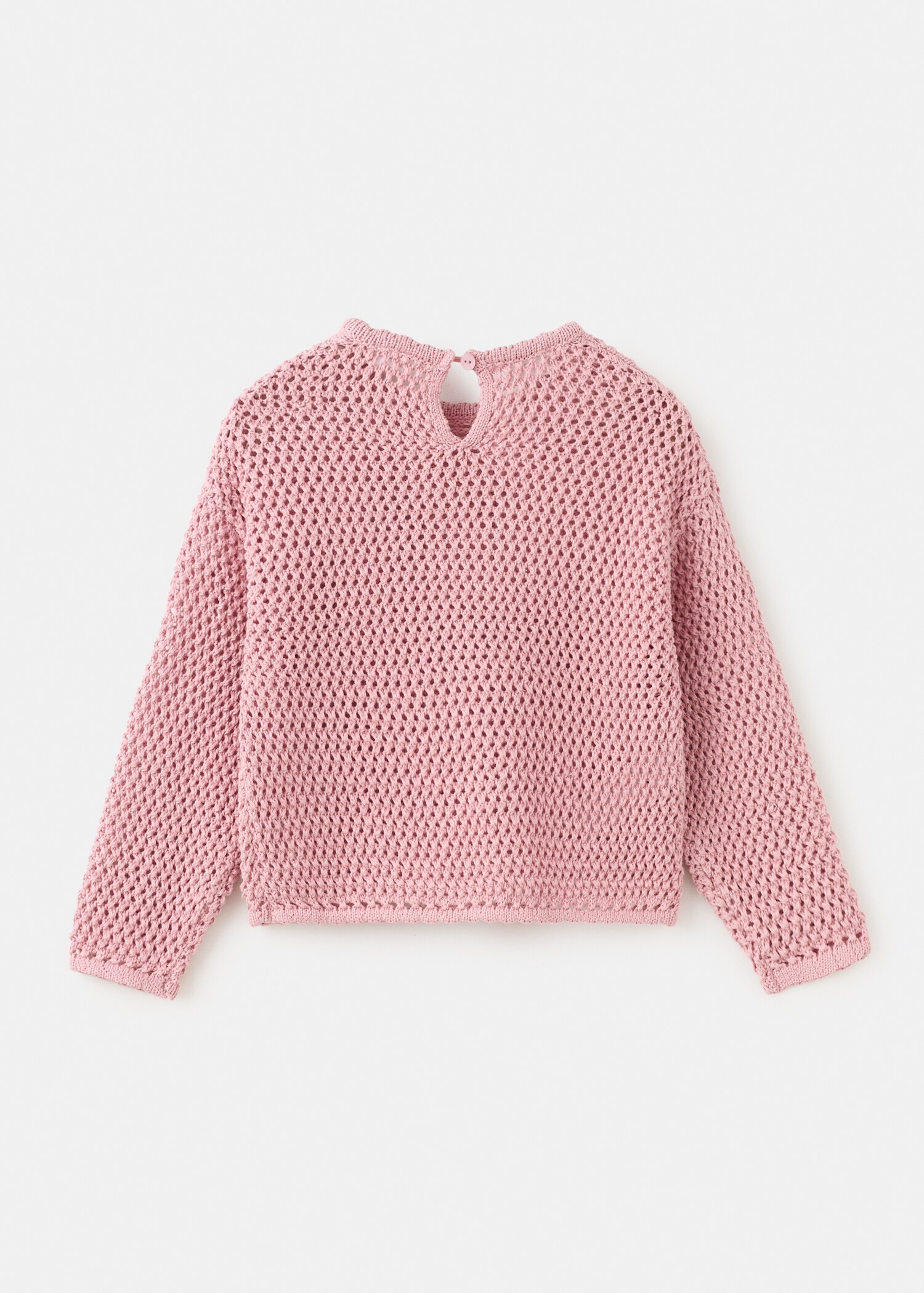 بلوفر بحياكة مخرمة - الجهة الخلفية للمنتج