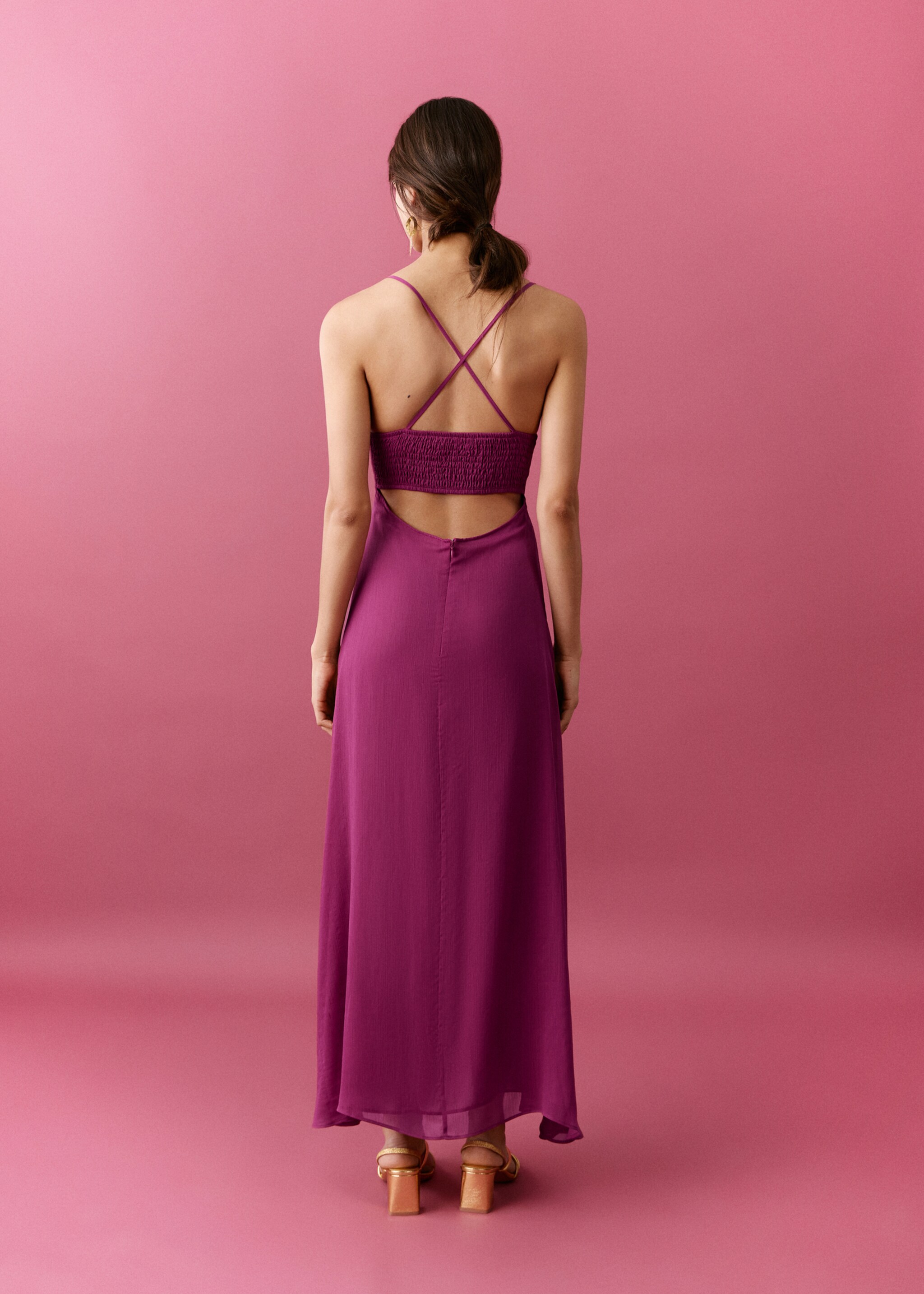 Dress nuria - Reverse of the article, Fuchsia. Ref: 27056361-00.