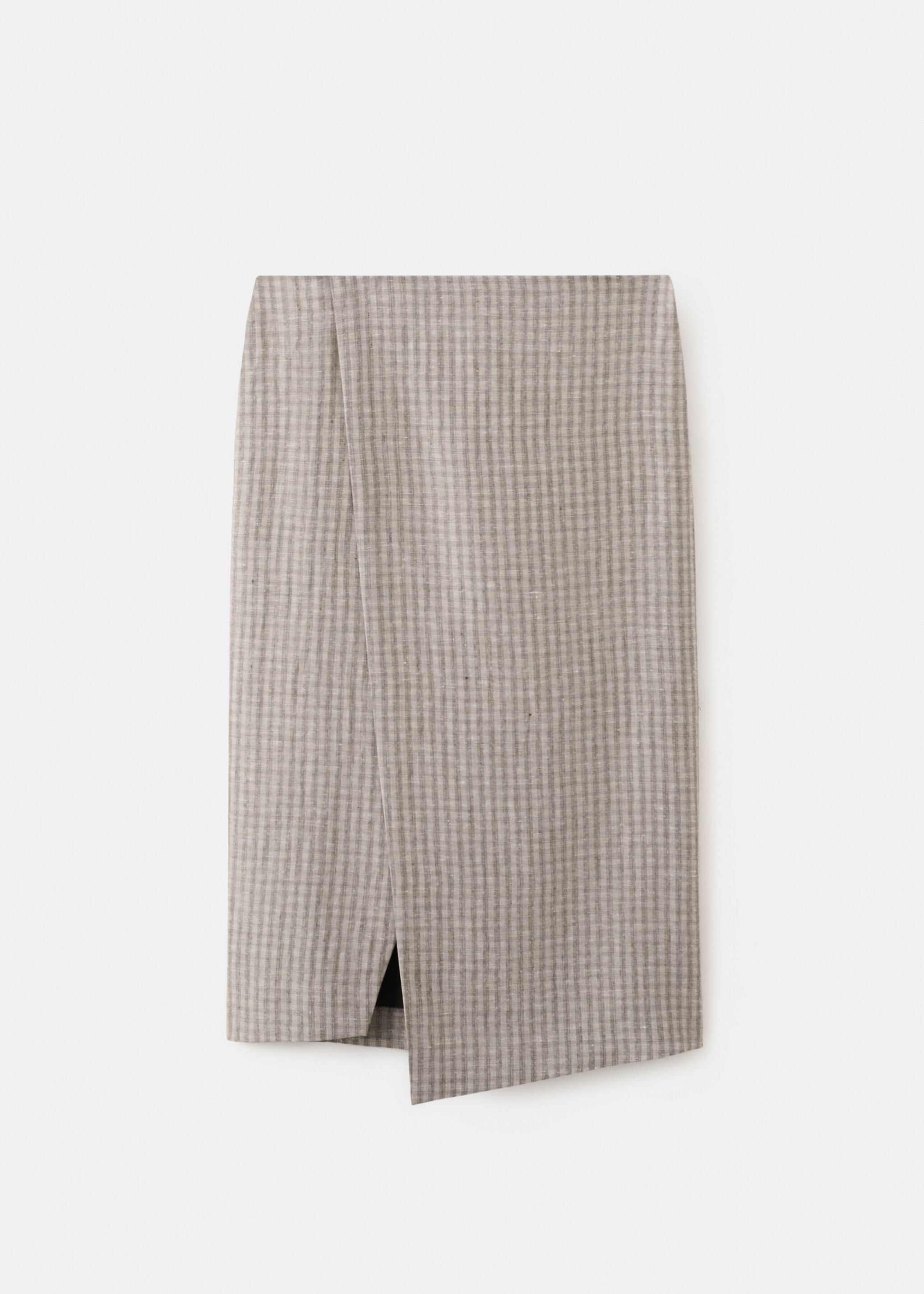 Check wrap skirt - Article without model, Light/Pastel Grey. Ref: 27056362-00.