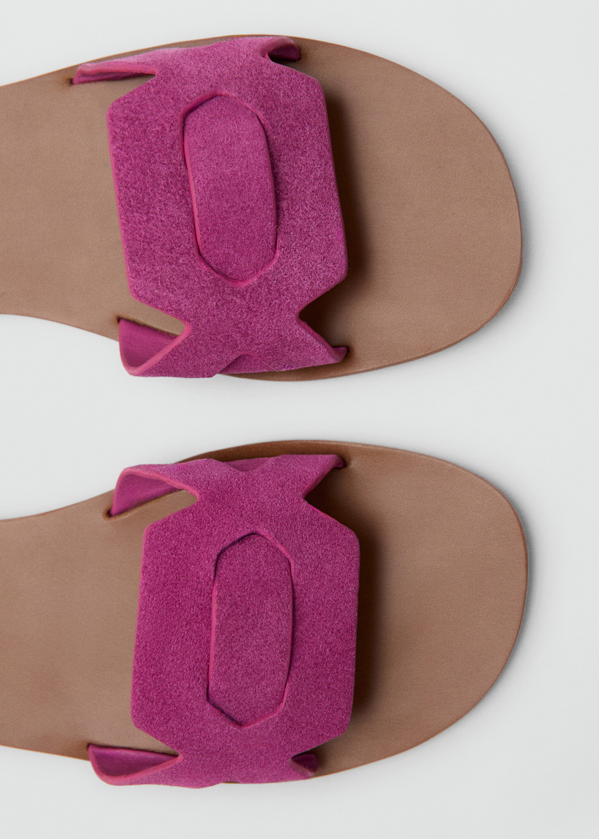 가죽 스트랩 샌들 - 상품 내역: 2, 푸시아. Ref: 27056712-00.