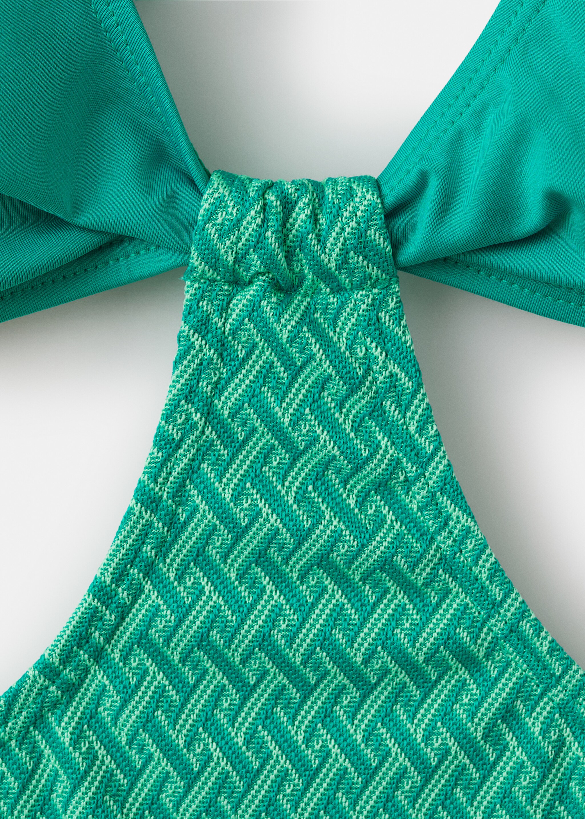 Maillot de bain texture culotte à couvrance moyenne - Détail de l'article 8, Turquoise. Ref: 27056713-00.