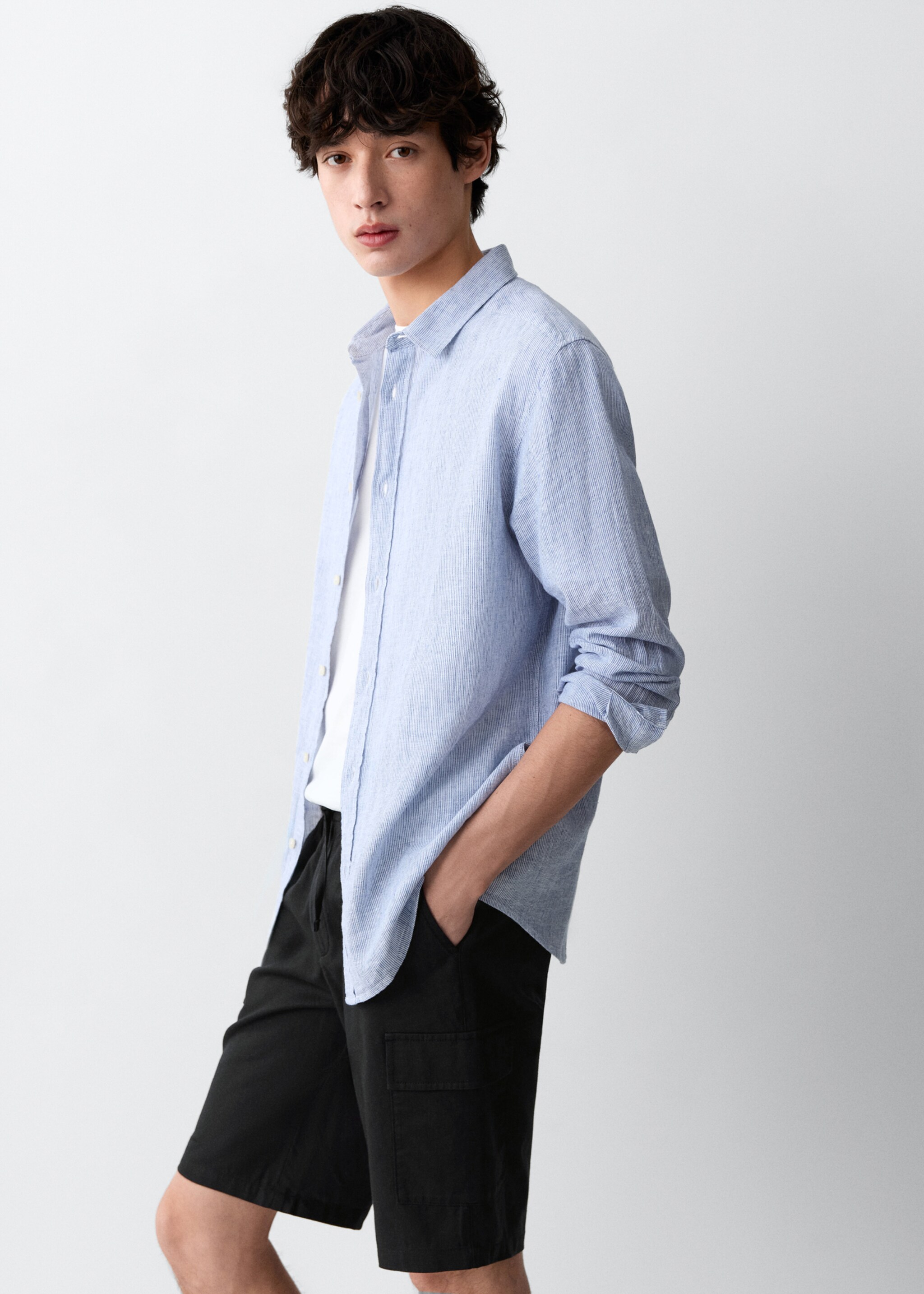 Cargo Bermuda shorts - Medium plane, Black. Ref: 27056715-00.